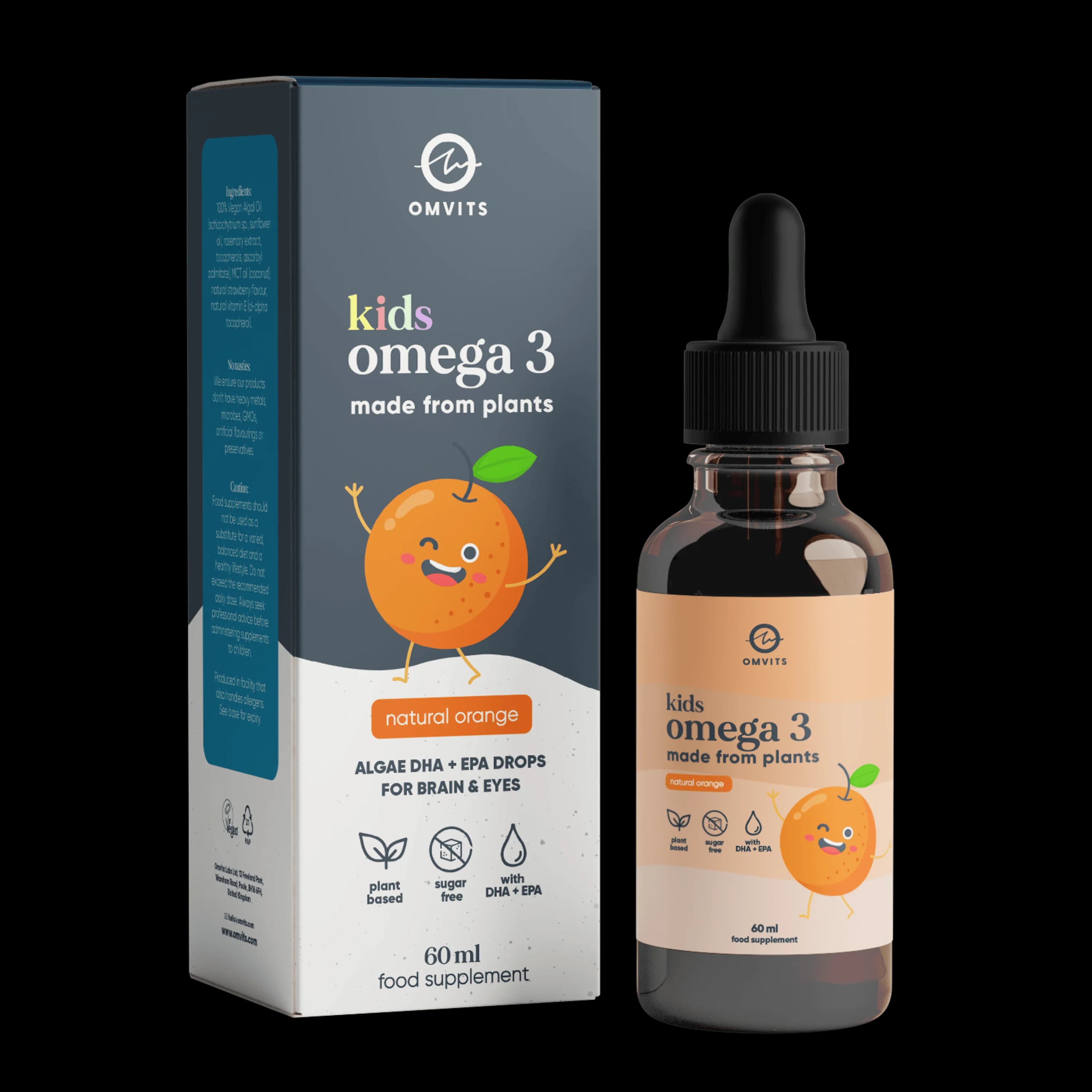 Kids Vegan Omega-3 DHA+EPA Drops