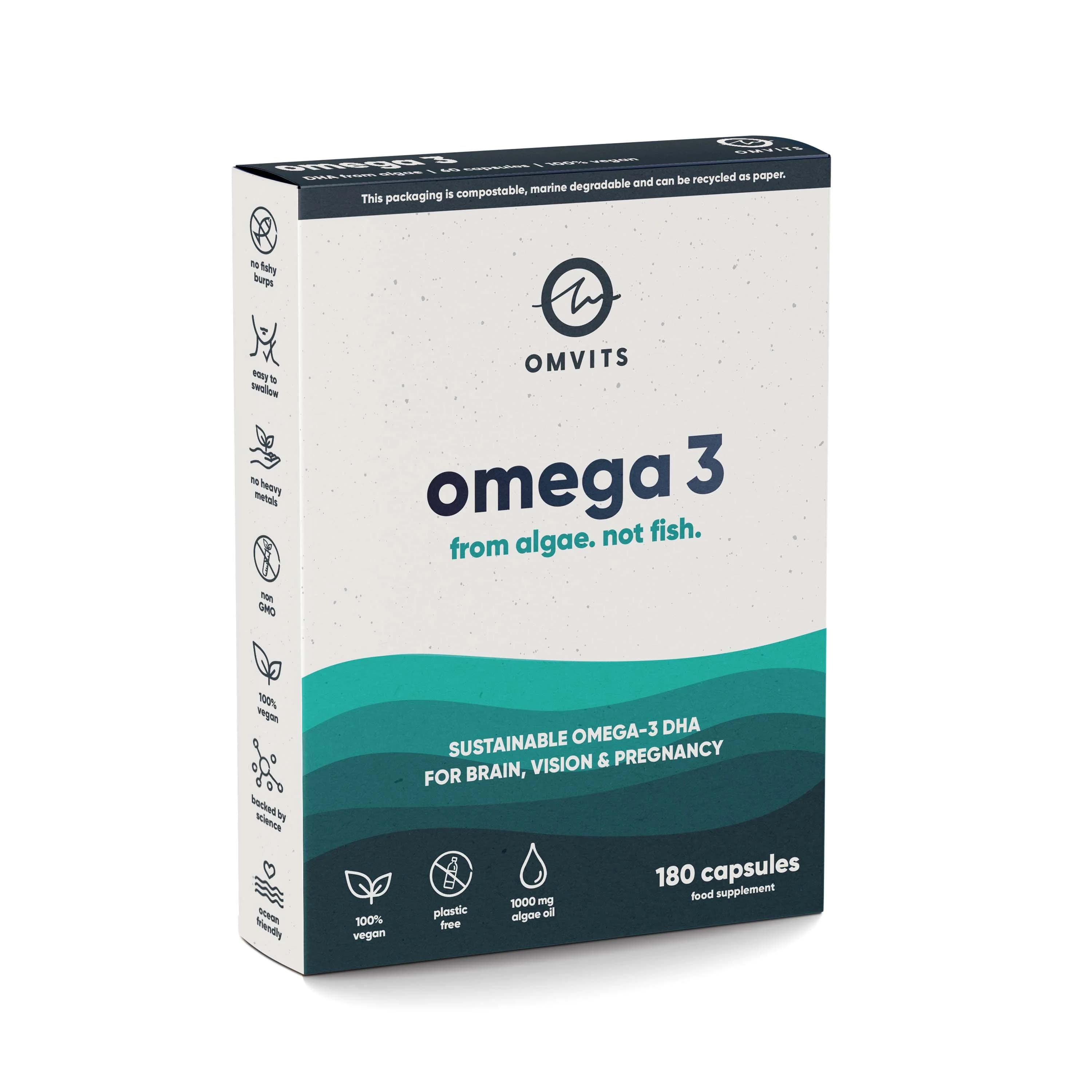 Vegan Omega 3 DHA - Algae Oil Capsules