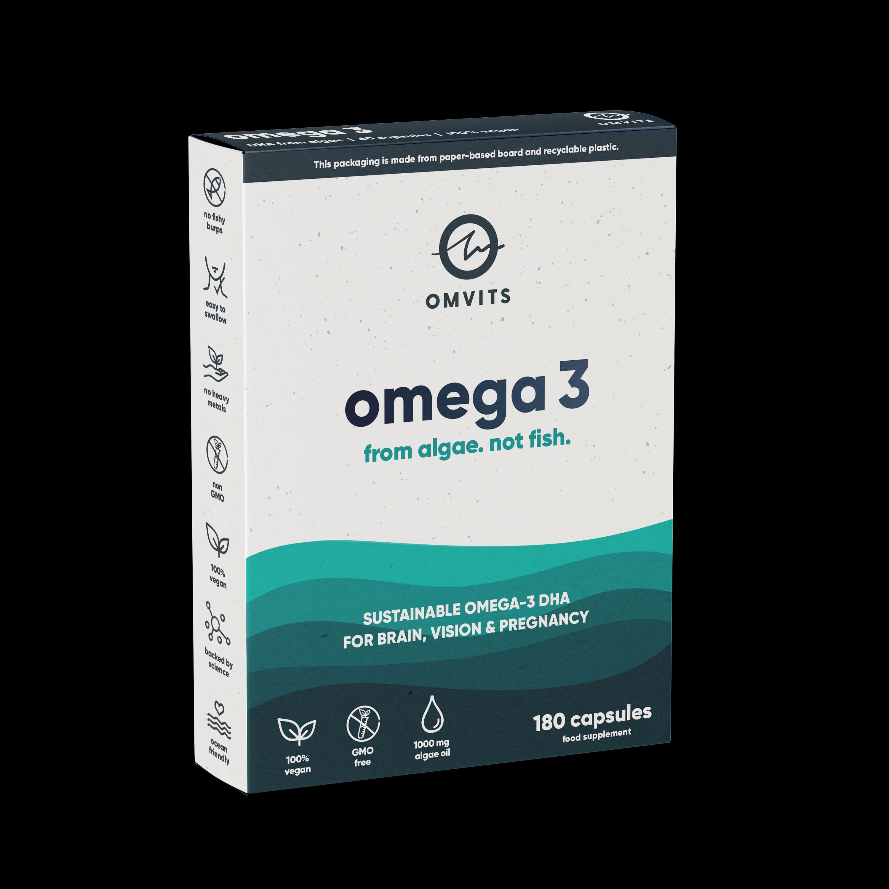 Vegan Omega 3 DHA - Algae Oil Capsules