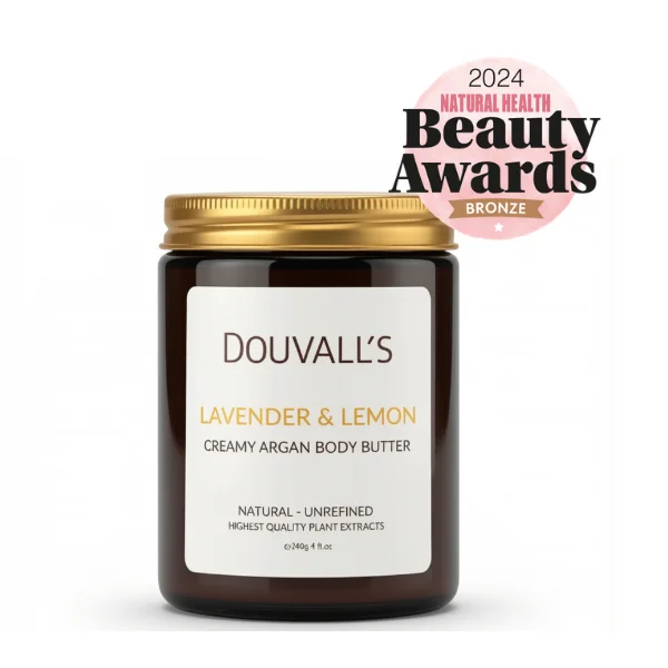 Organic Creamy Argan Body Butter Lavender and Lemon 240ml