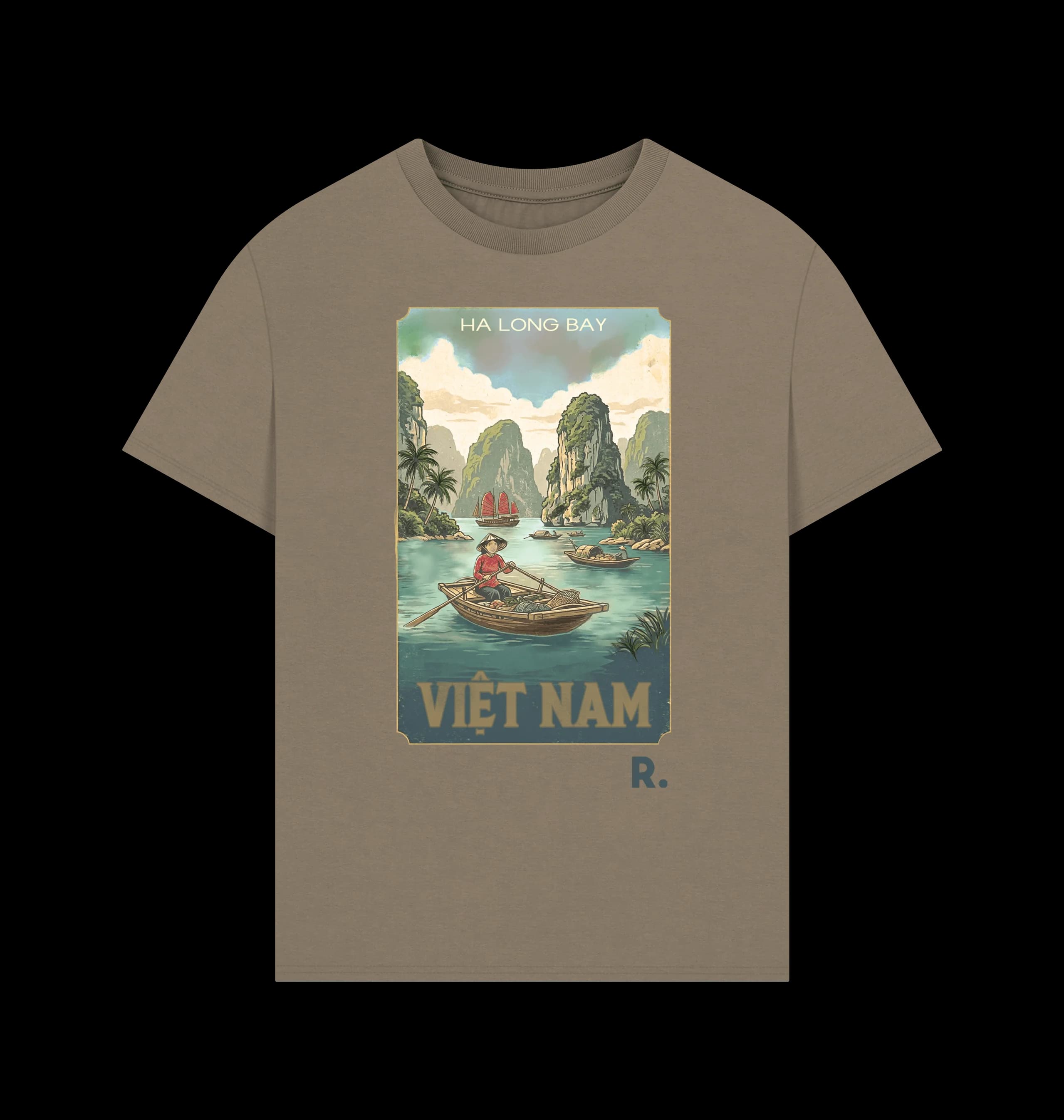 R-TRAVEL VIETNAM TEE IN MOCHA