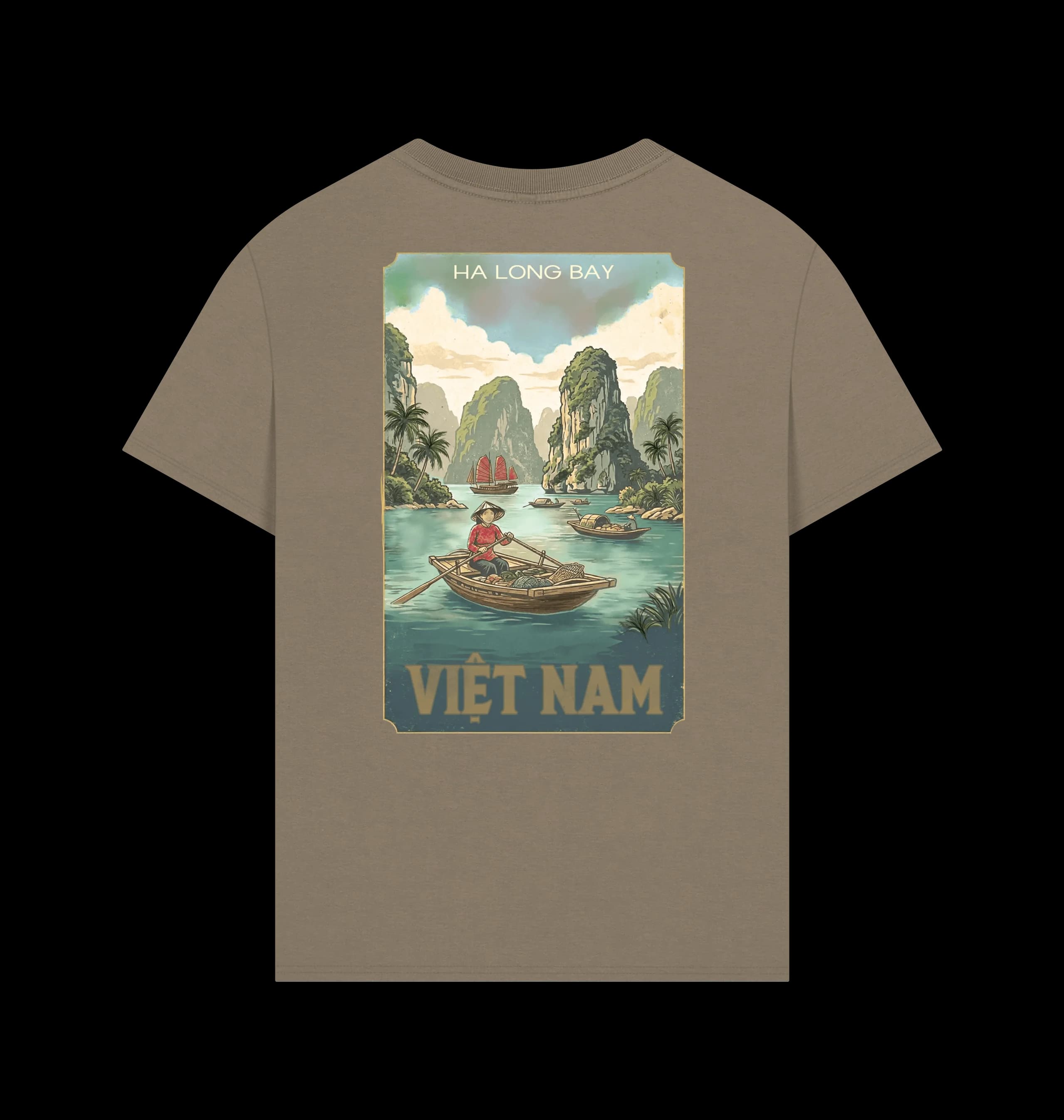 R-TRAVEL VIETNAM TEE IN MOCHA