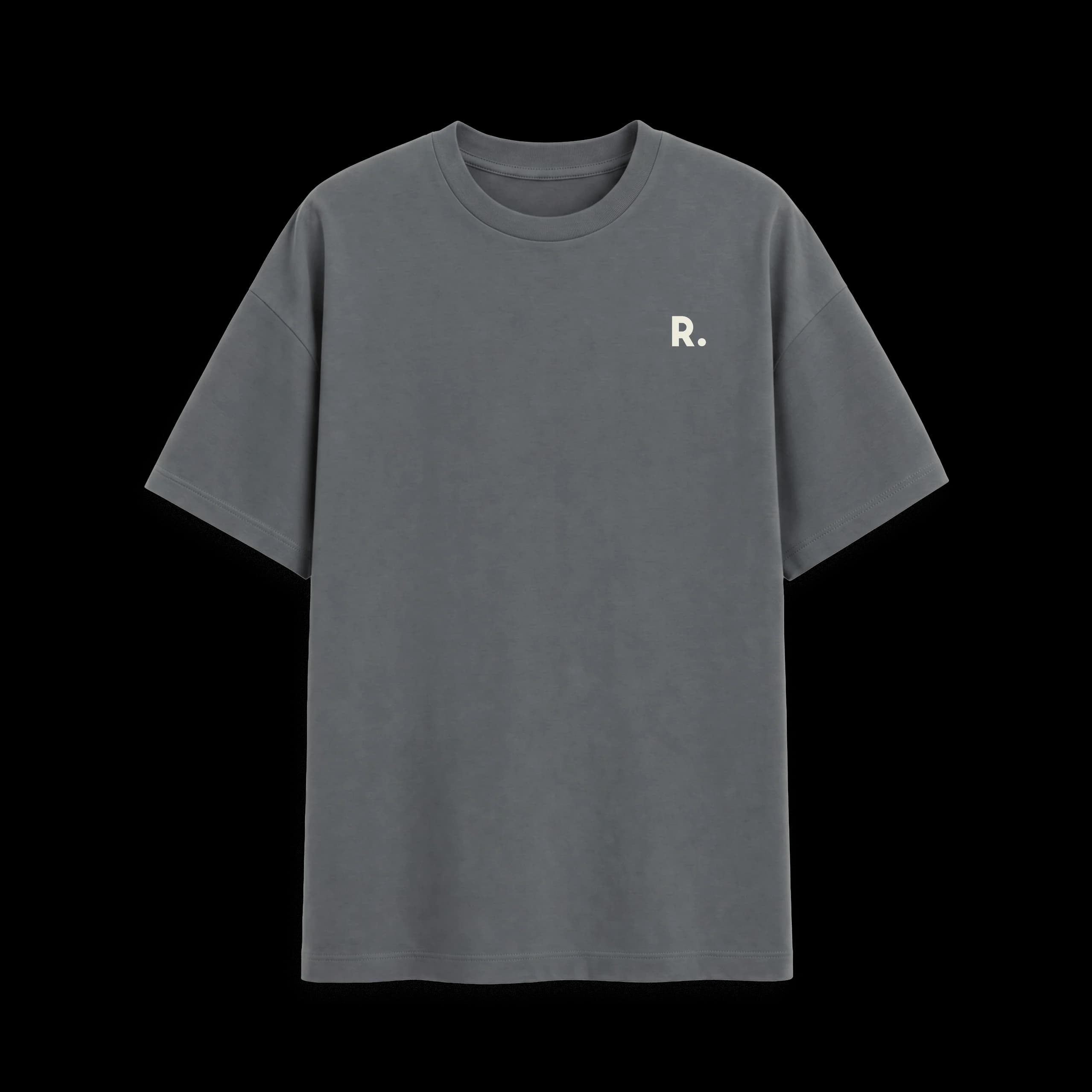 Slate Grey Printed T-shirt Front