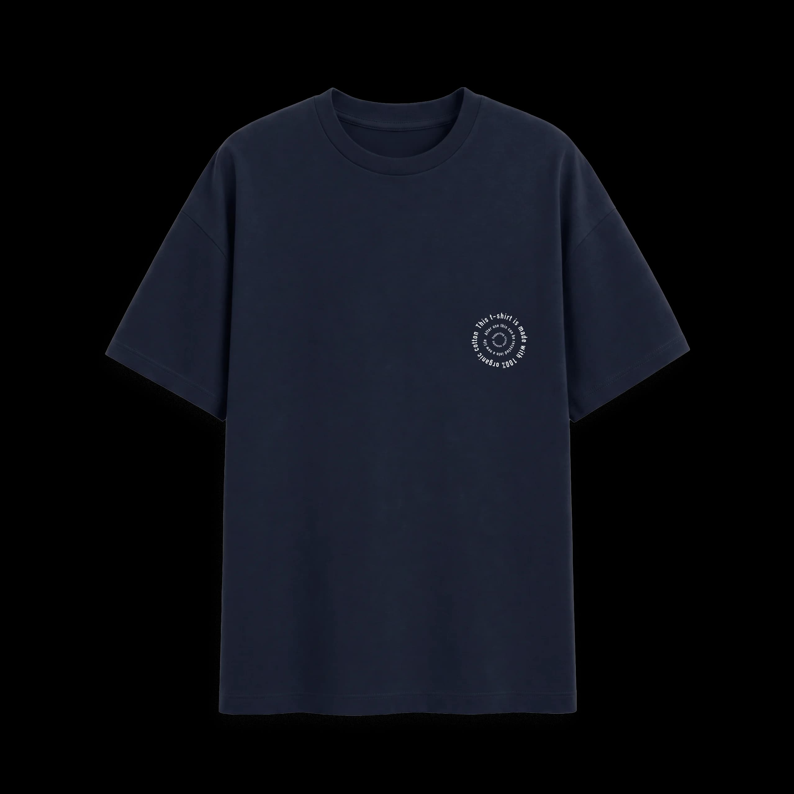 Navy Printed T-shirt Front