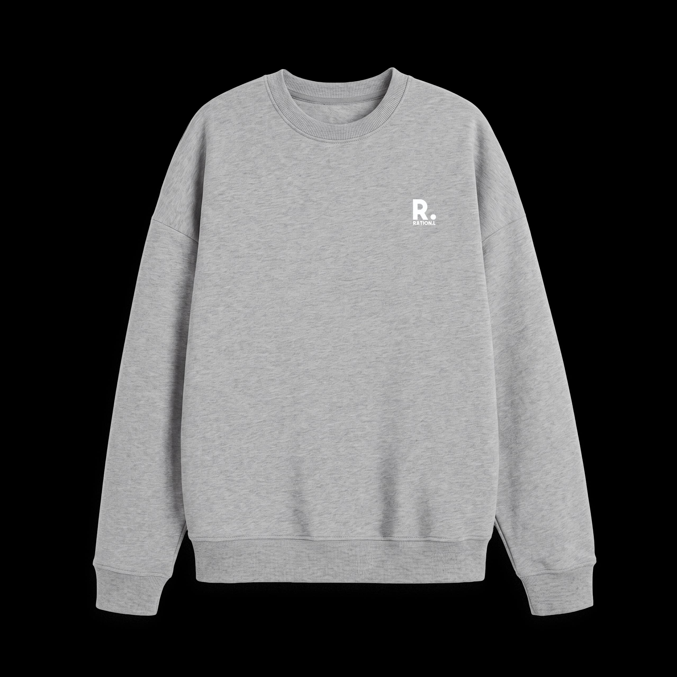 Athletic Grey Printed Sweater Front