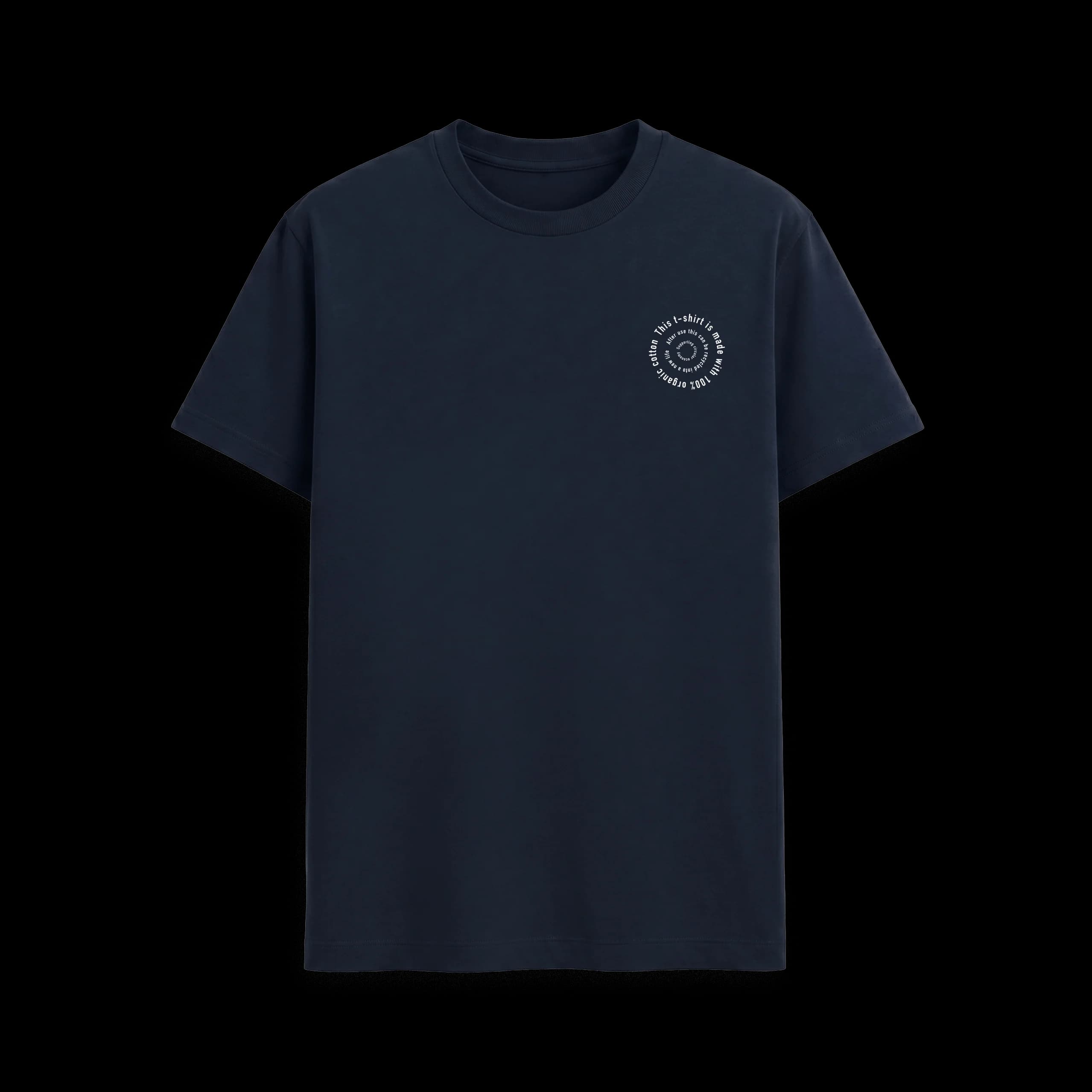 Navy Blue Printed T-shirt Front