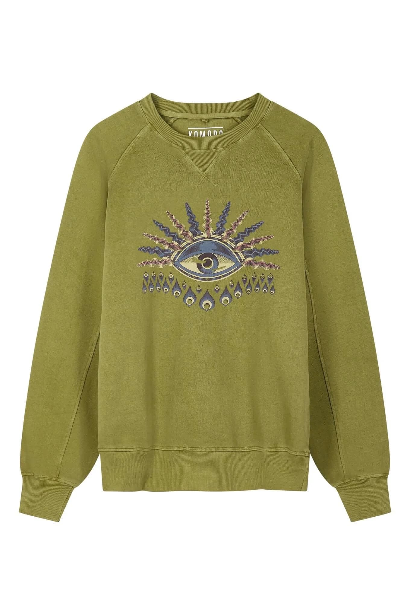 Anton Komodo Eye Organic Cotton Sweat Olive – image 1