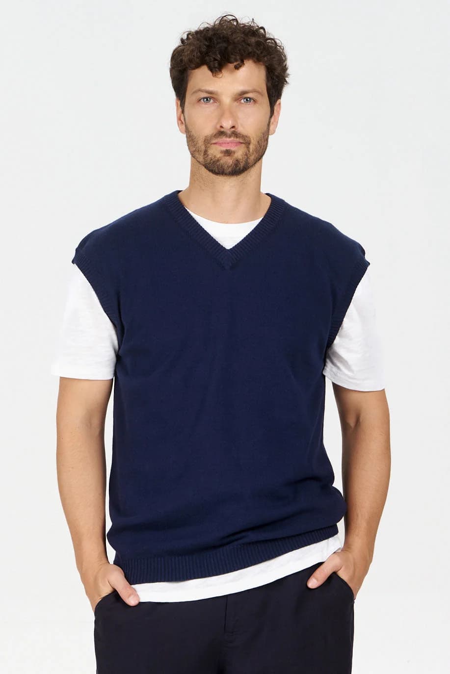ASLO - GOTS Organic Cotton Vest - Navy