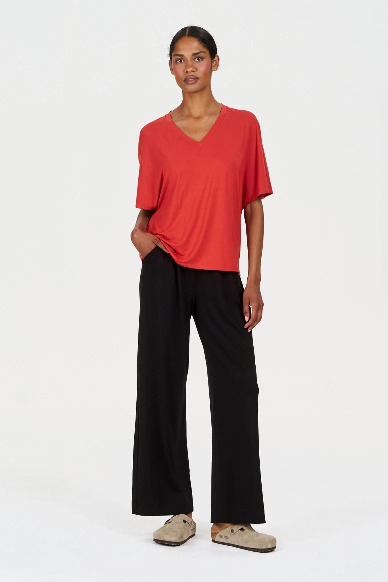 Modal Trousers in Black – image 1