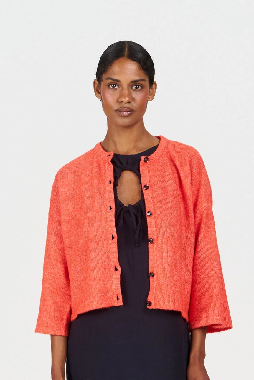 Recycled Poly Cardigan - Orange – image 1