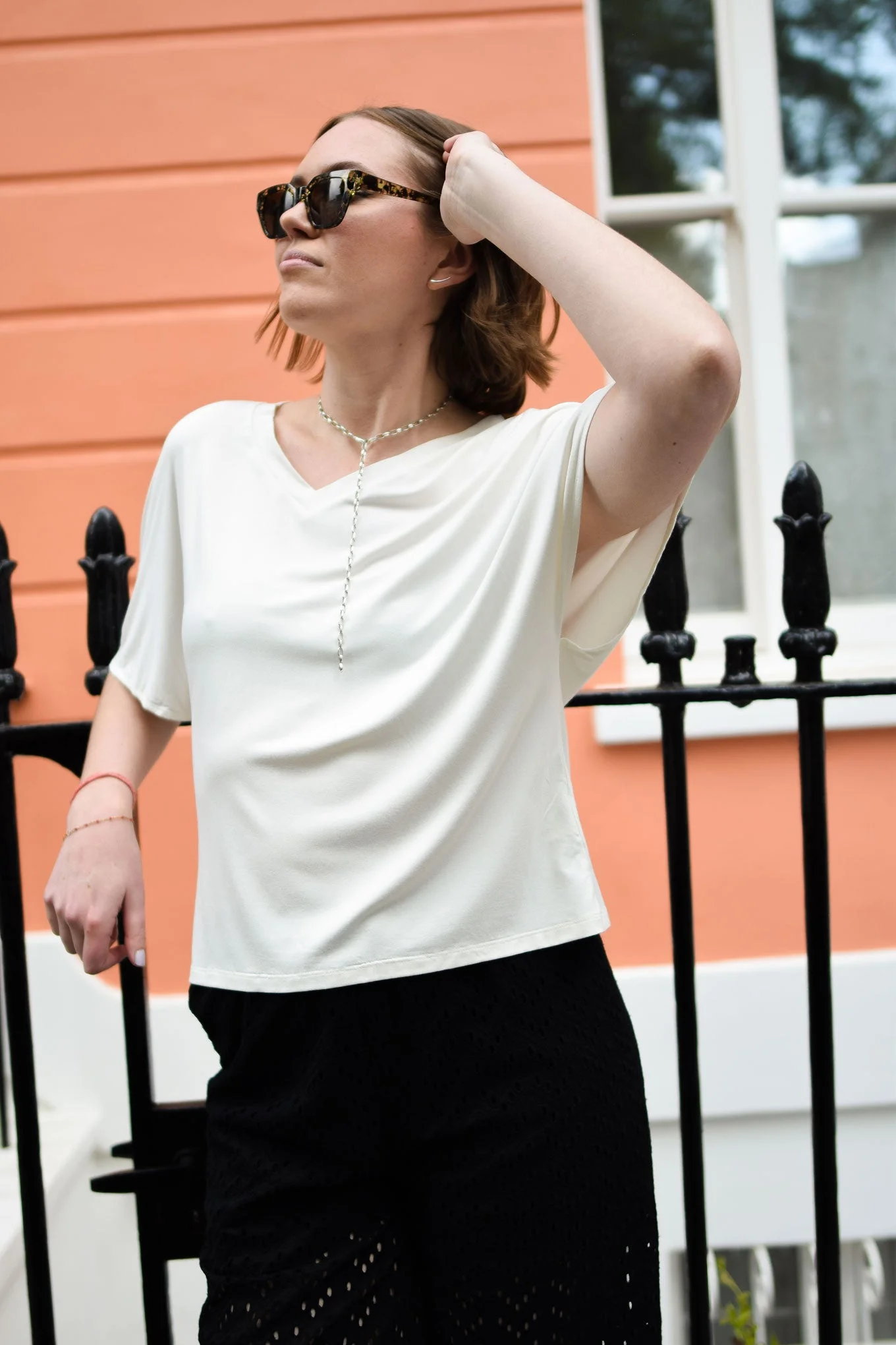 DHALIA Modal Tee - White
