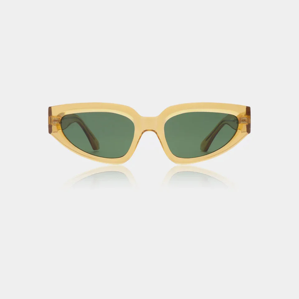 Yellow Transparent Oval Cat-Eye Sunglasses – image 1