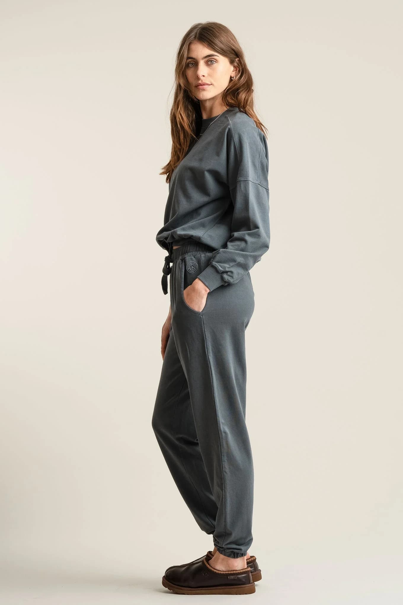 Evie Organic Cotton Jogger - Black – image 1