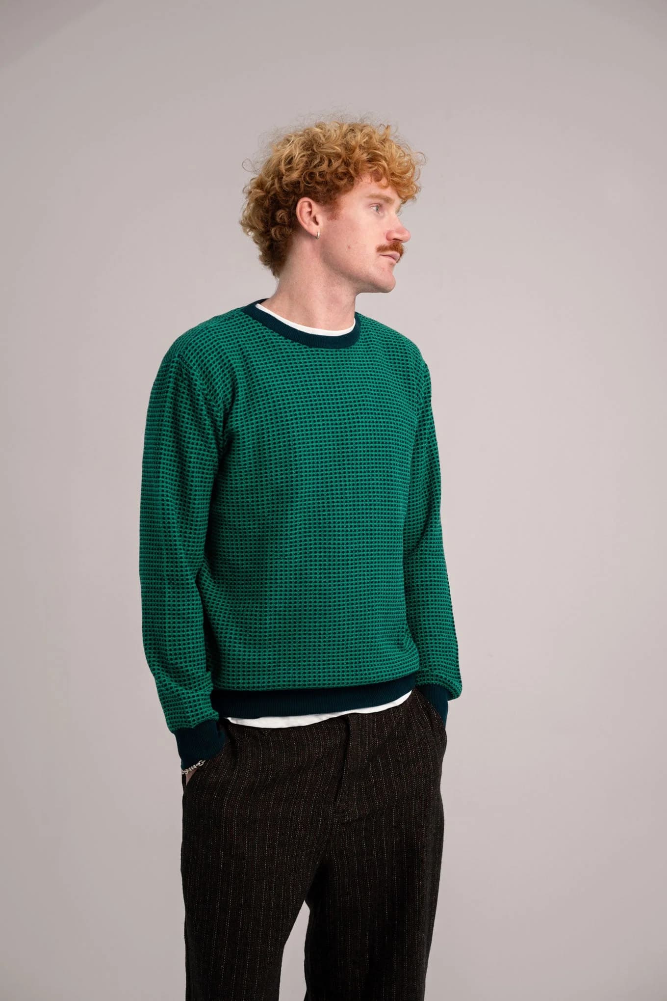 HASAN - Organic Cotton Jumper Teal