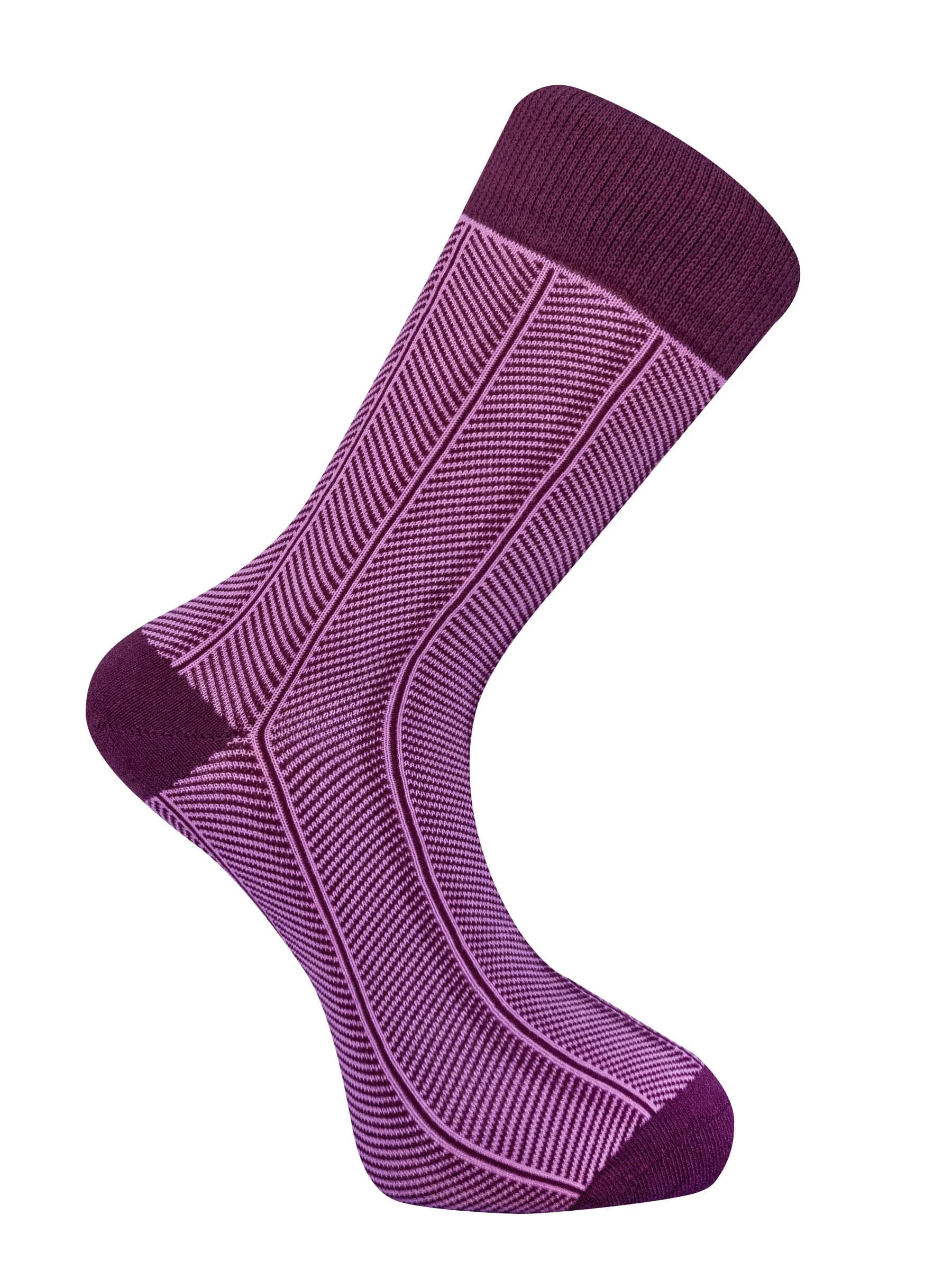 Herringbone Organic Cotton Socks in Berry – image 1