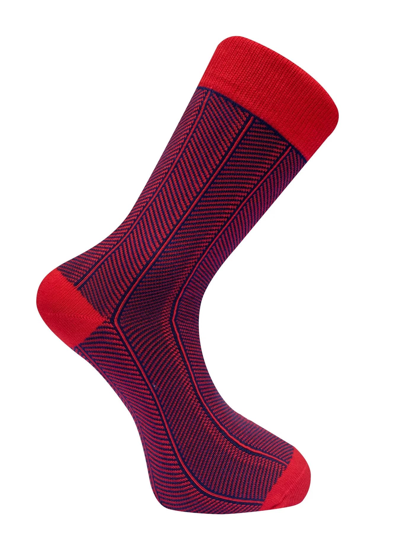 HERRINGBONE - Organic Cotton Socks Red