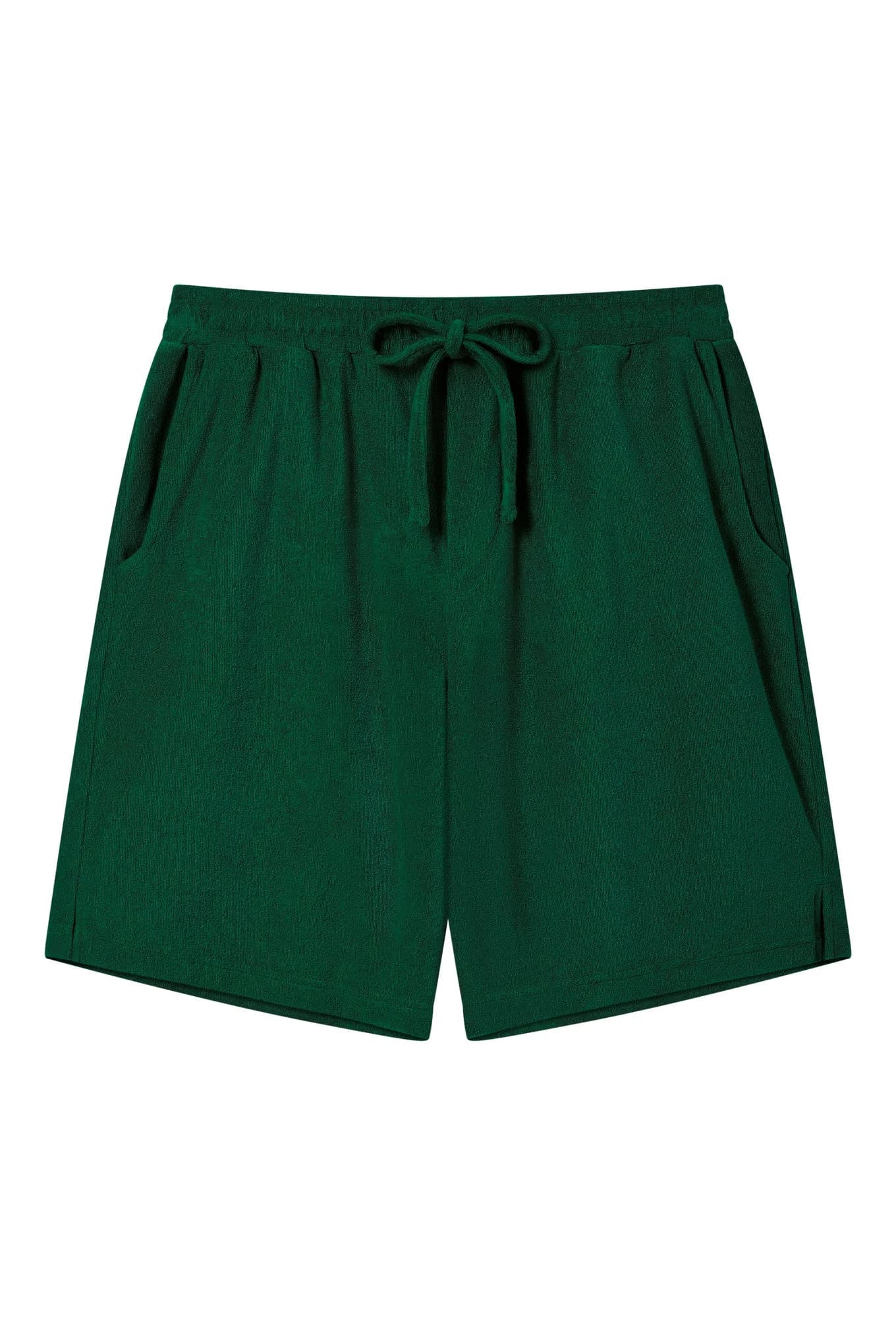 Organic Cotton Blend Terry Shorts - Jungle Green – image 1