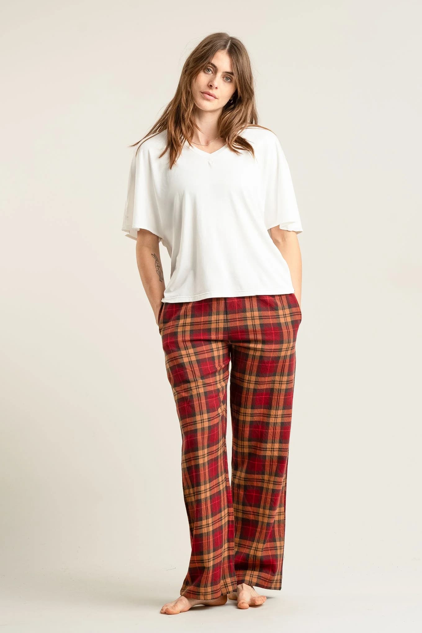 Women's Organic Cotton Pyjama Bottoms - Berry – image 1