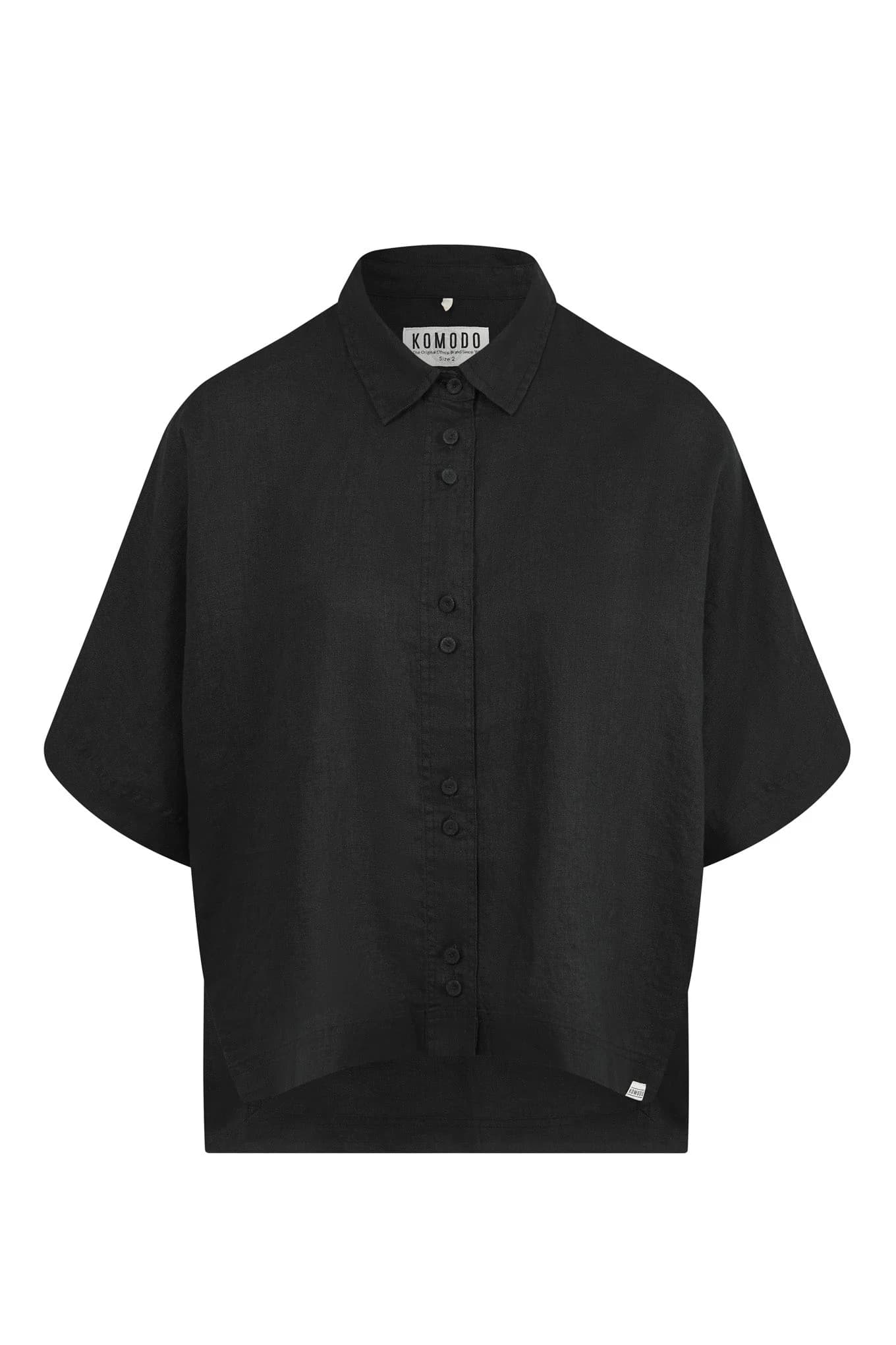KIMONO Organic Linen Shirt - Black