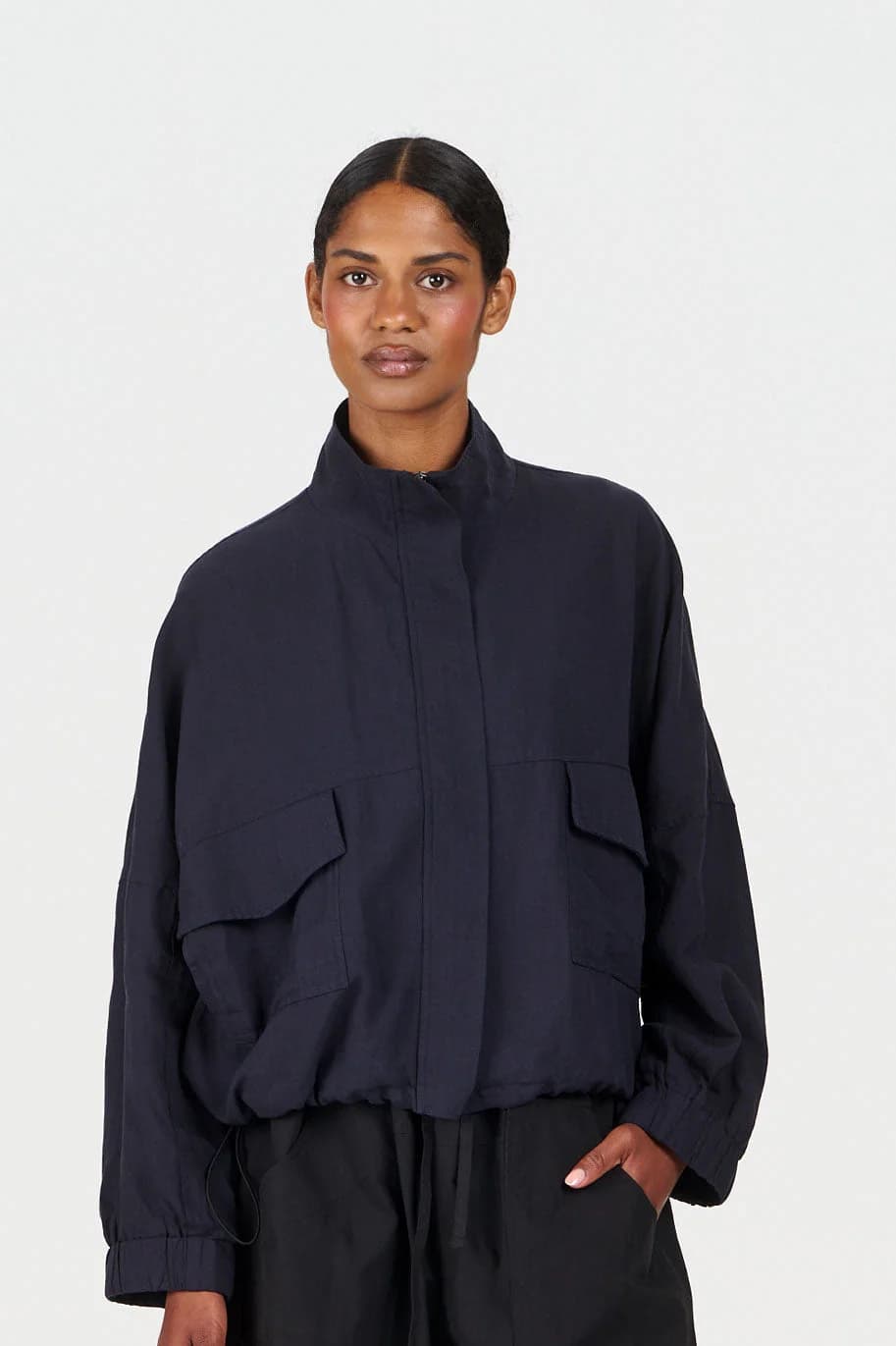 KOKO Tencel Linen Jacket - Navy – image 1