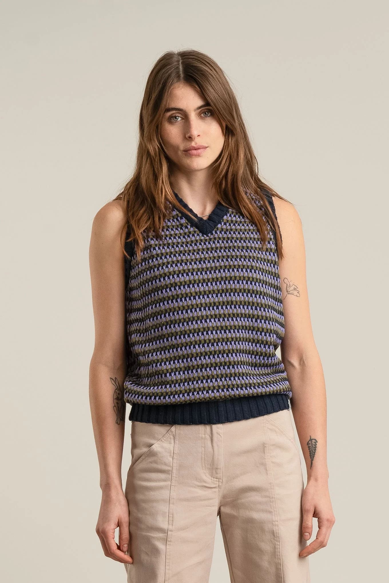 Lexi Organic Cotton Vest Lavender – image 1