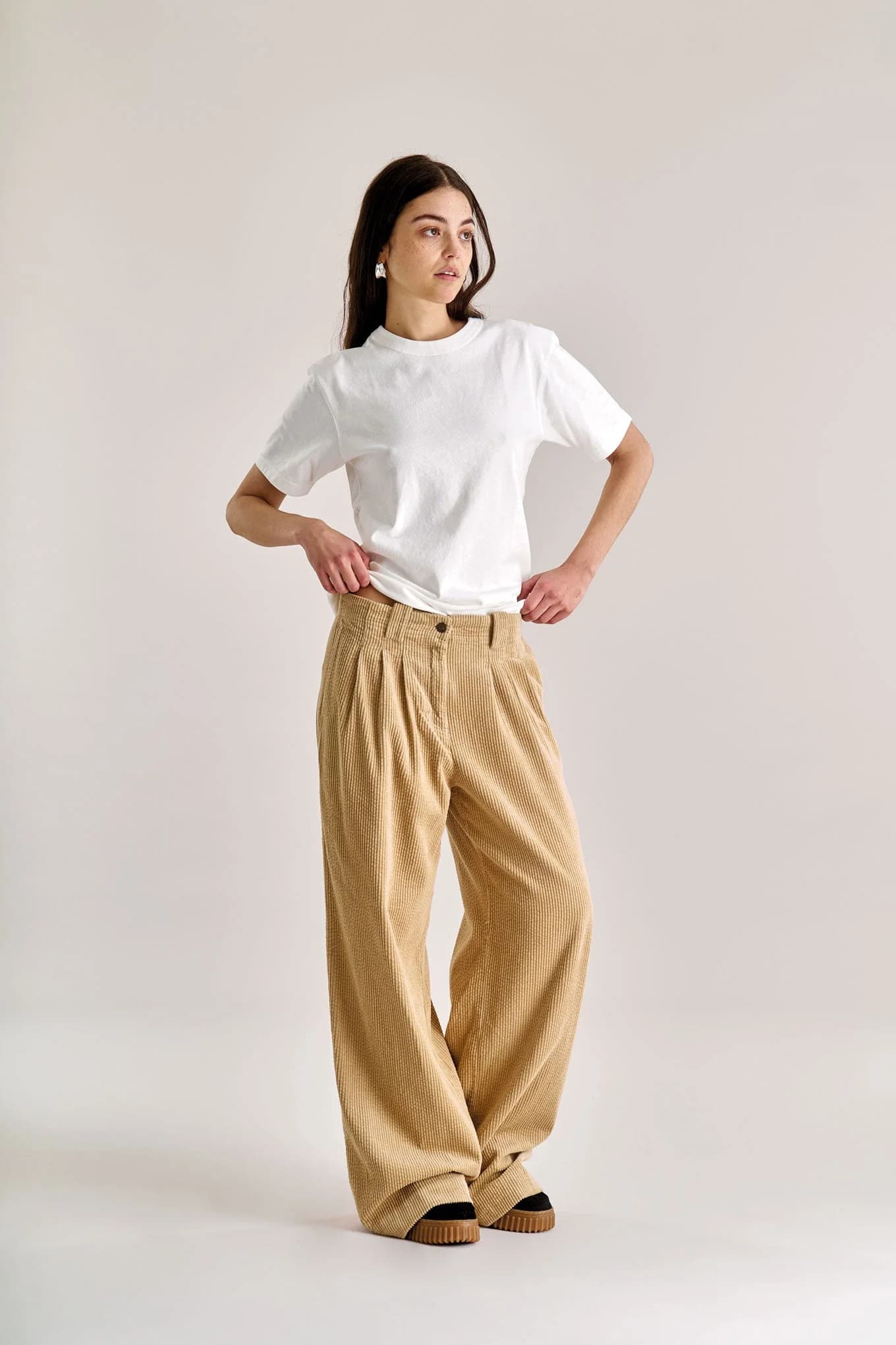 Organic Cotton Corduroy Trousers - Croissant – image 1