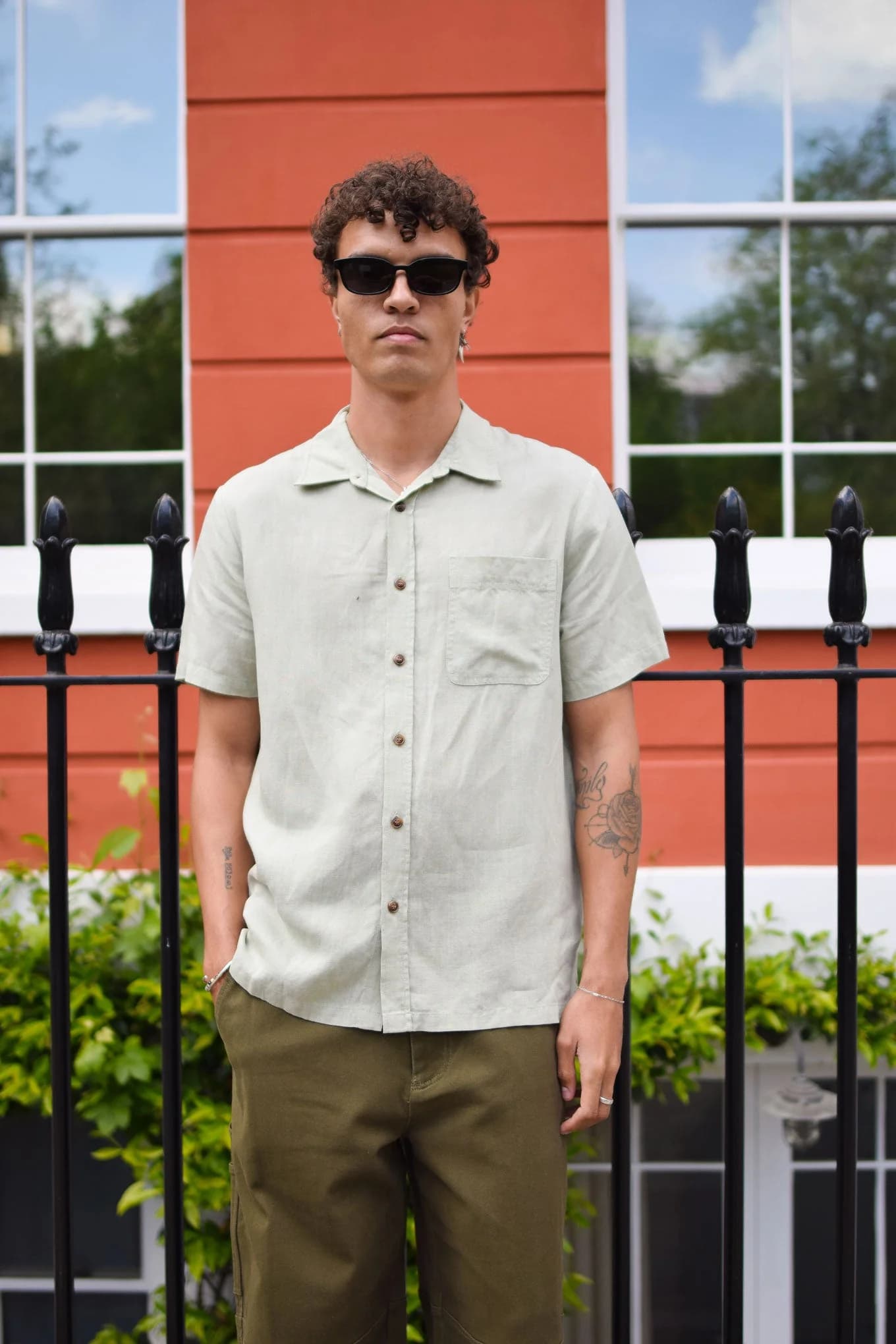 LOYLE Tencel Linen Shirt - Sage