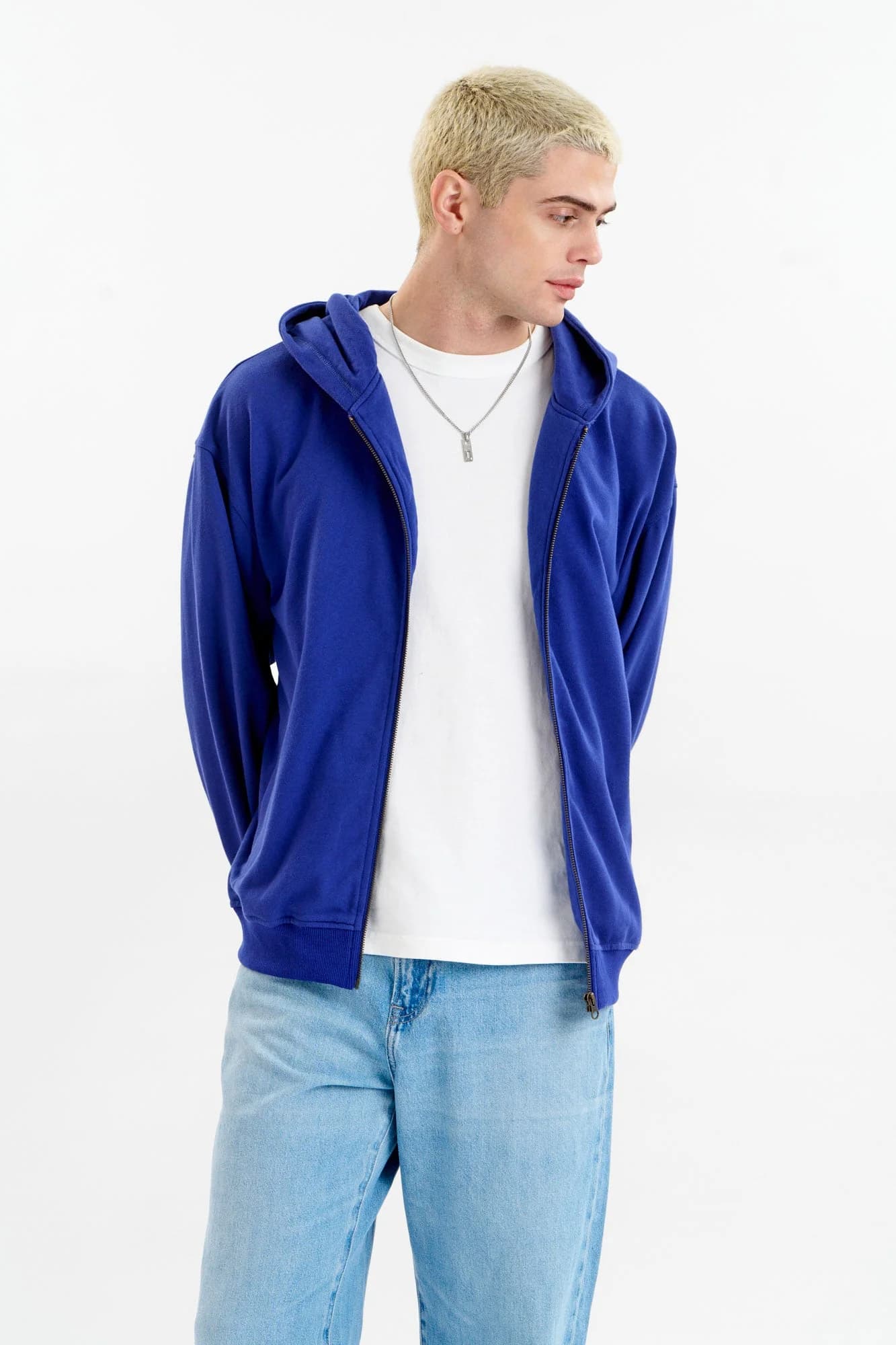 Luca Organic Cotton Hoody Blue – image 1