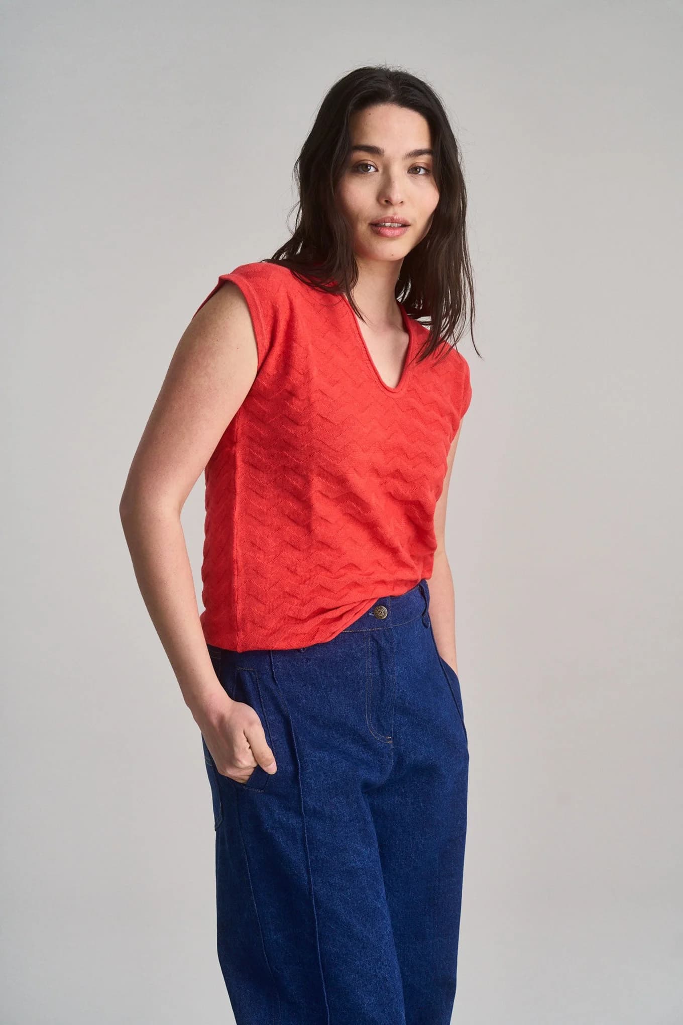 Polly Organic Cotton Vest - Pink – image 1