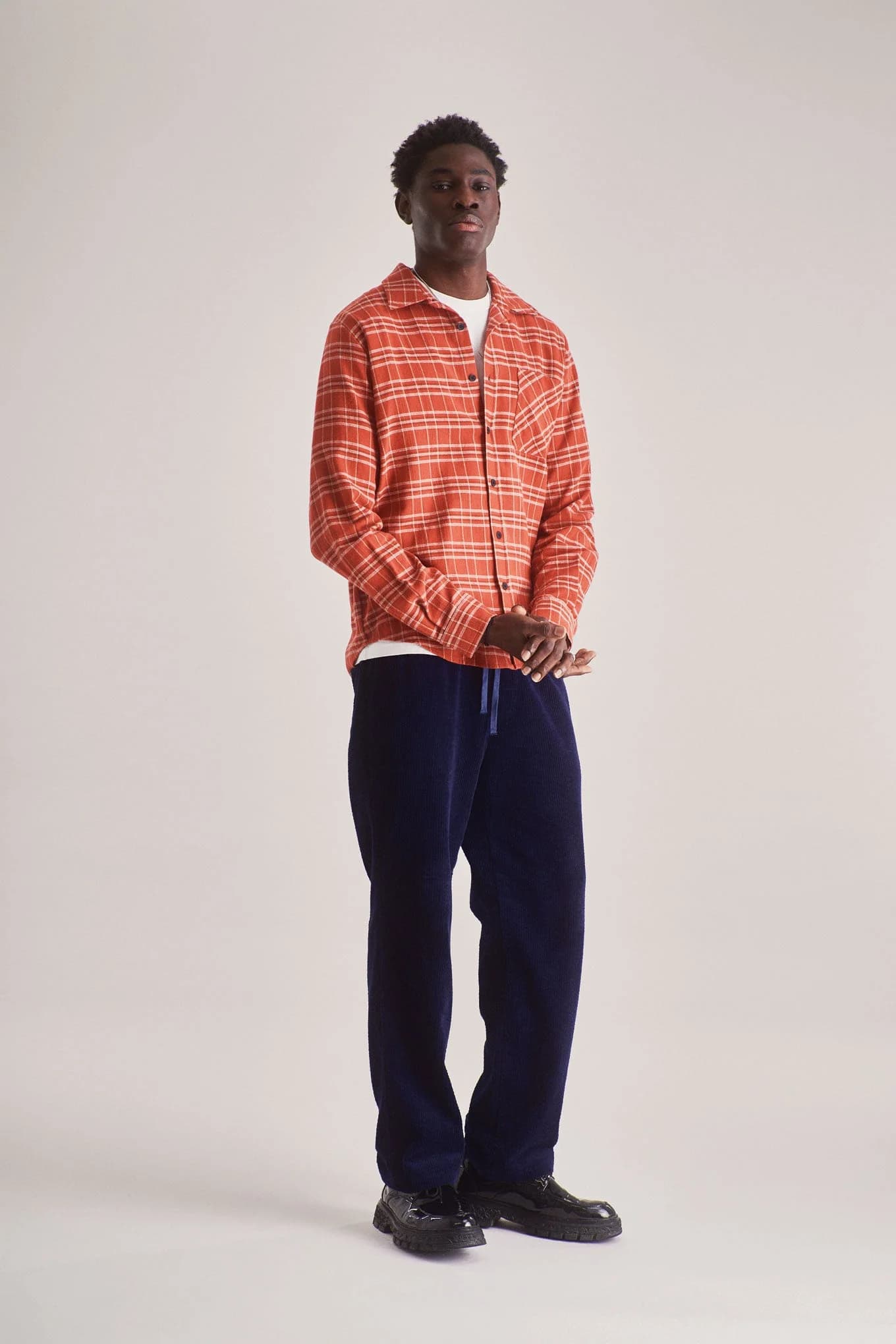 SANTI Organic Cotton Flannel Shirt - Red