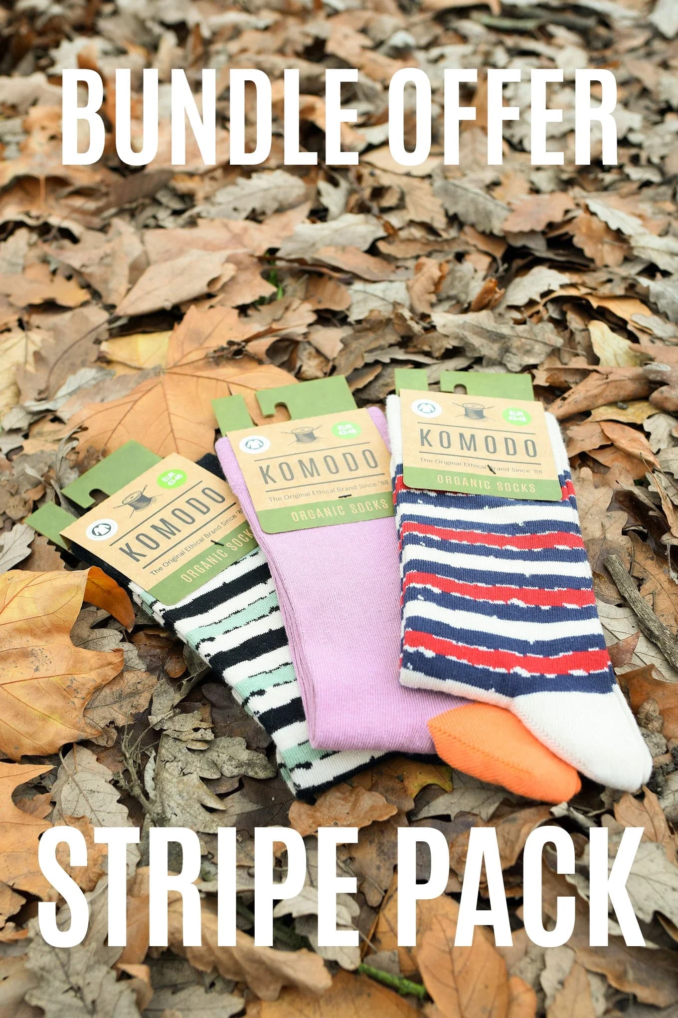 Stripe Organic Cotton Socks Triple Pack – image 1