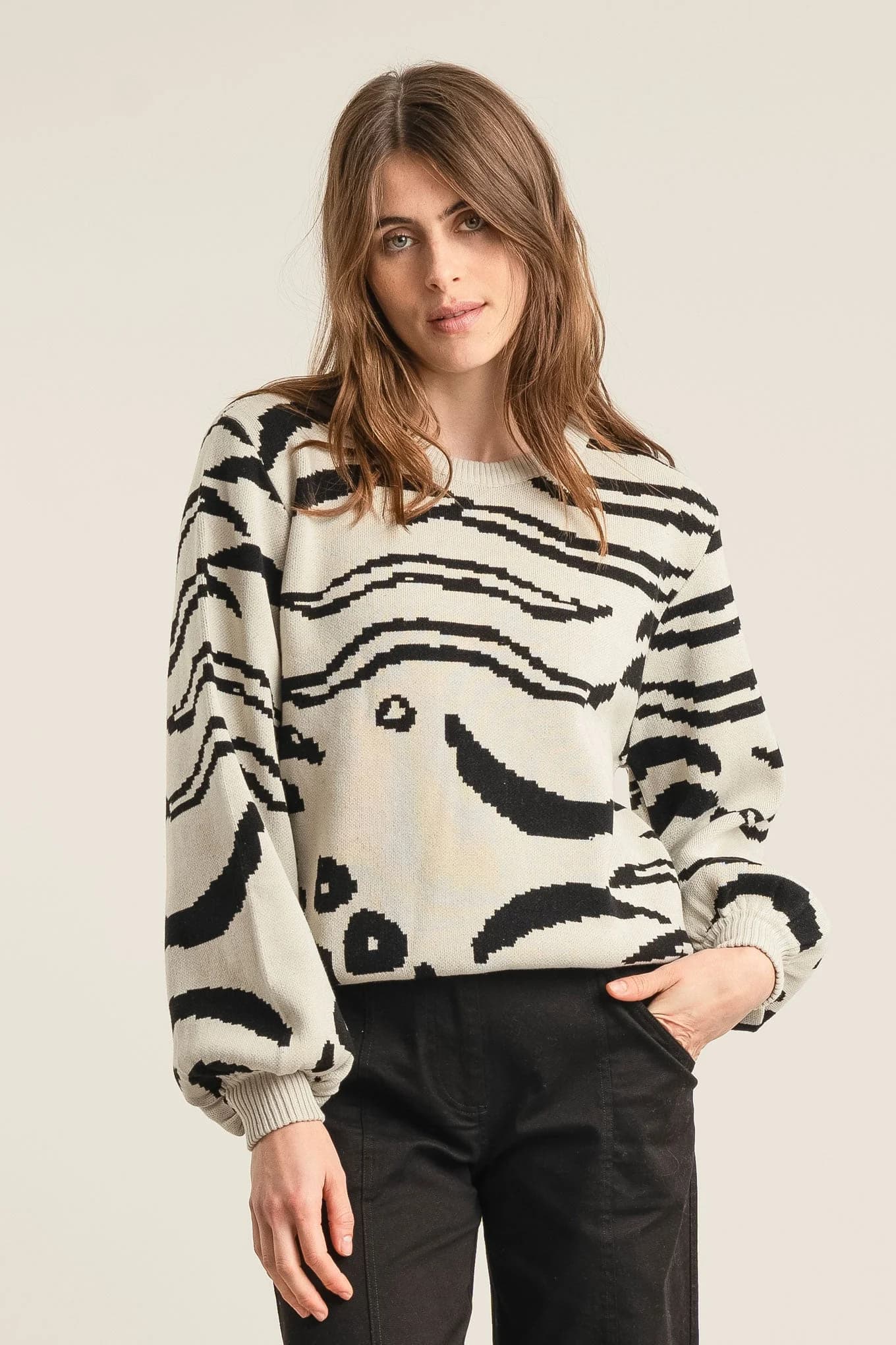 TIGER HOPE - Organic Cotton Jumper Off White