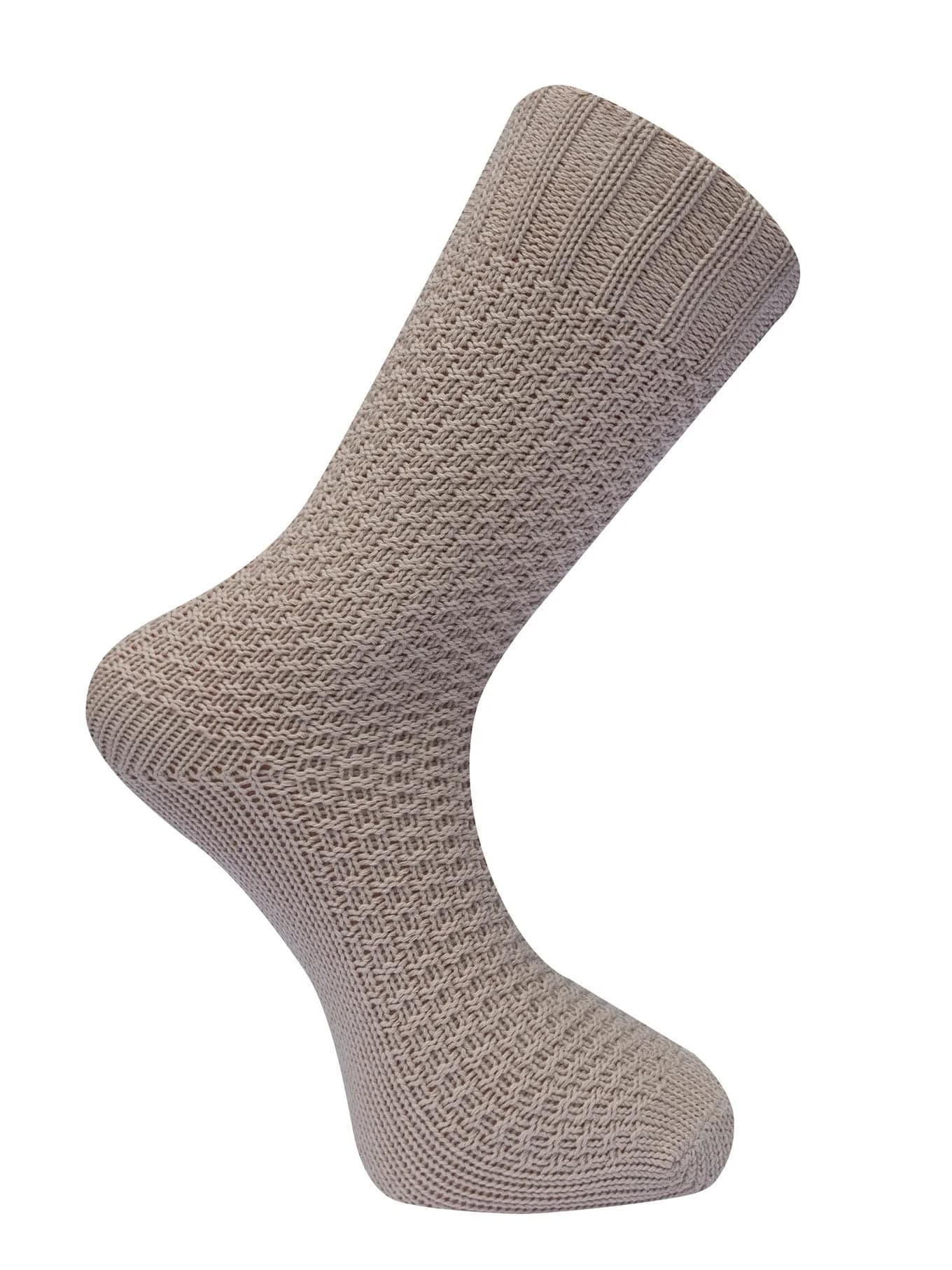 Waffle Knit Organic Cotton Socks in Cappuccino – image 1