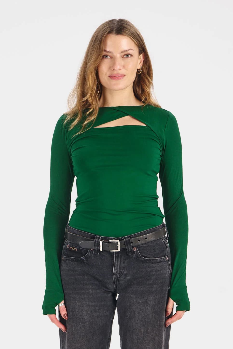 Modal Jersey Top Green – image 1