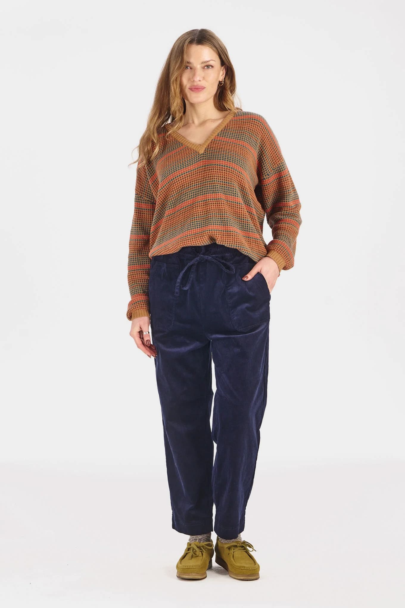 Dream Organic Corduroy Trousers Navy – image 1