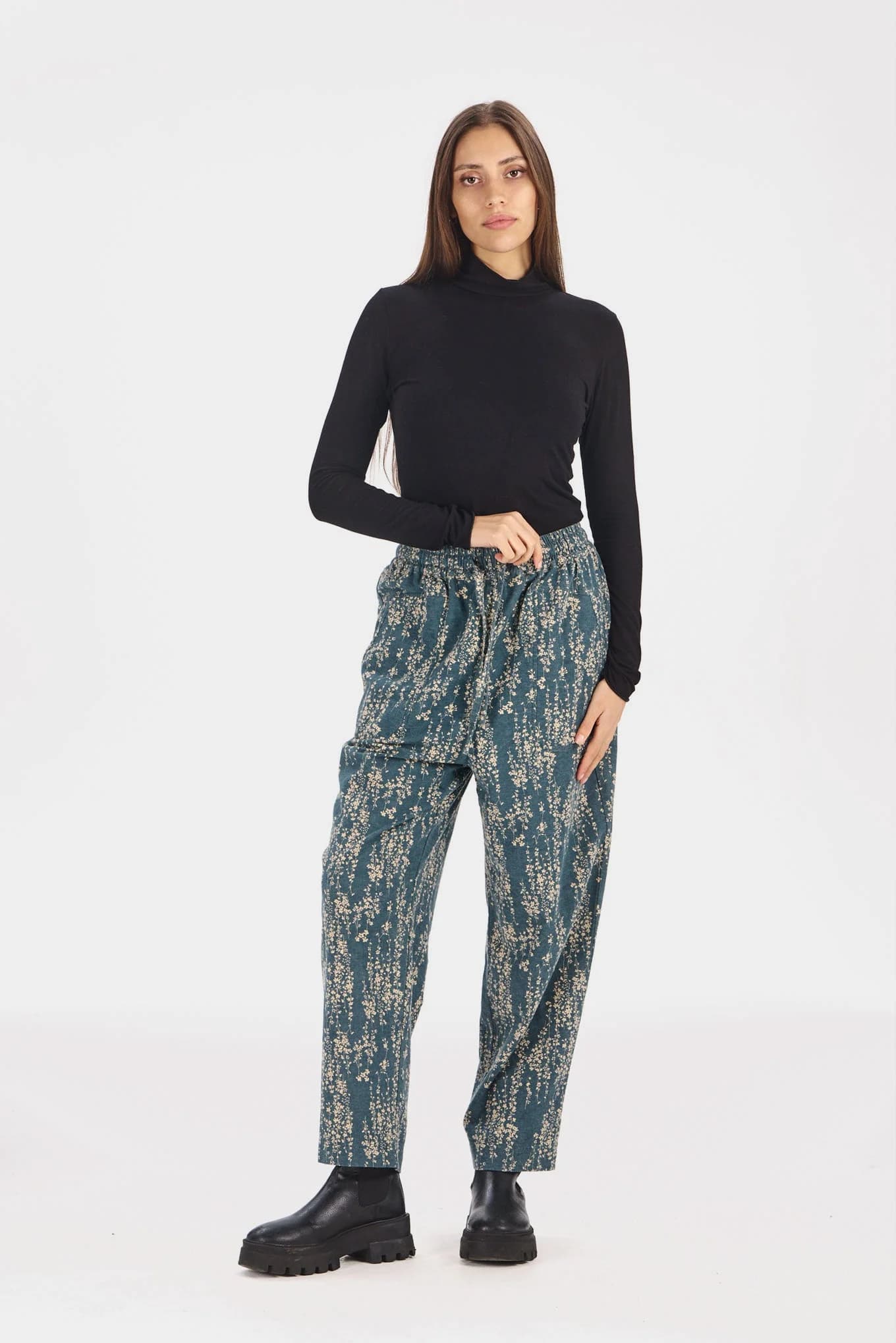 Dream Organic Cotton Trousers - Blue Floral – image 1