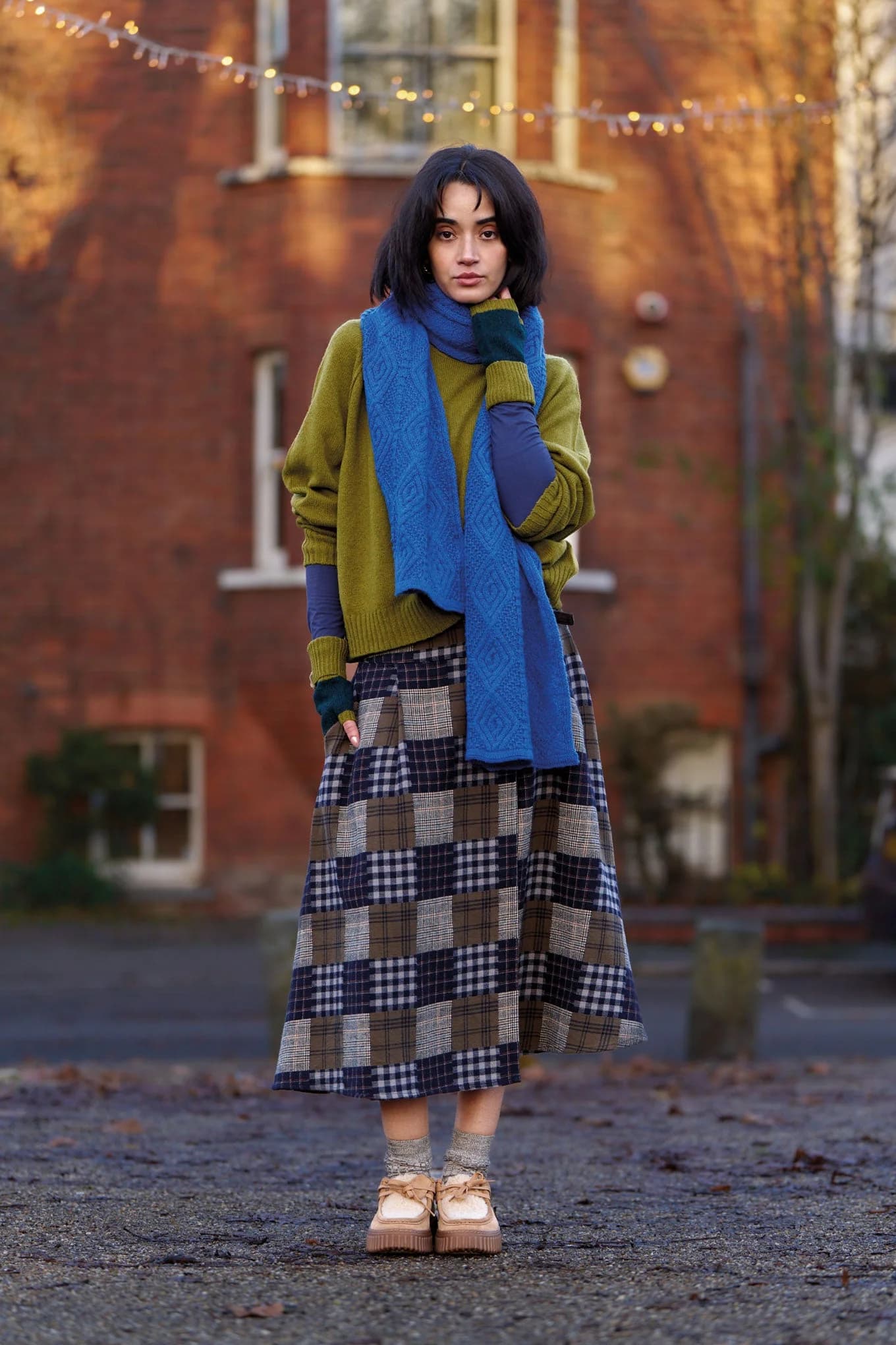 Harriet Organic Cotton Skirt - Navy Mish Mash – image 1