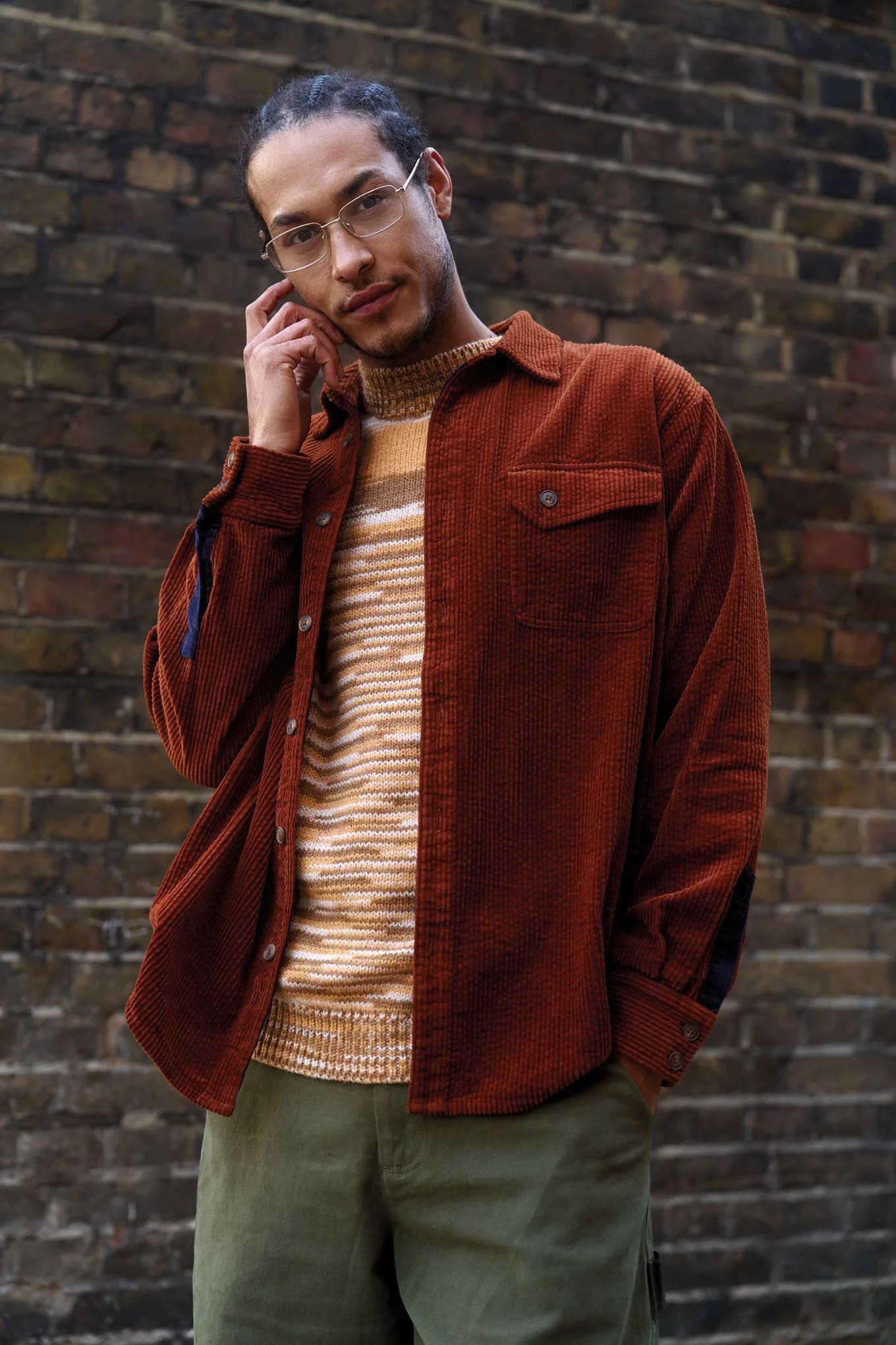 Karda Organic Cotton Corduroy Overshirt - Chestnut – image 1