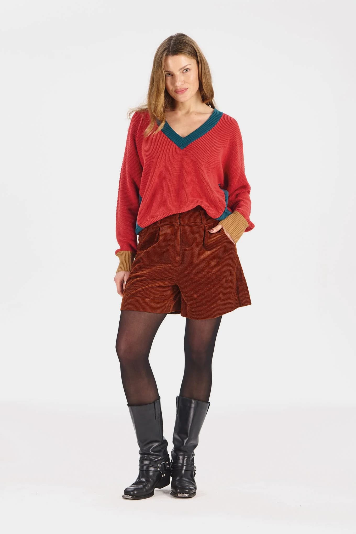Organic Cotton Corduroy Shorts - Chestnut – image 1
