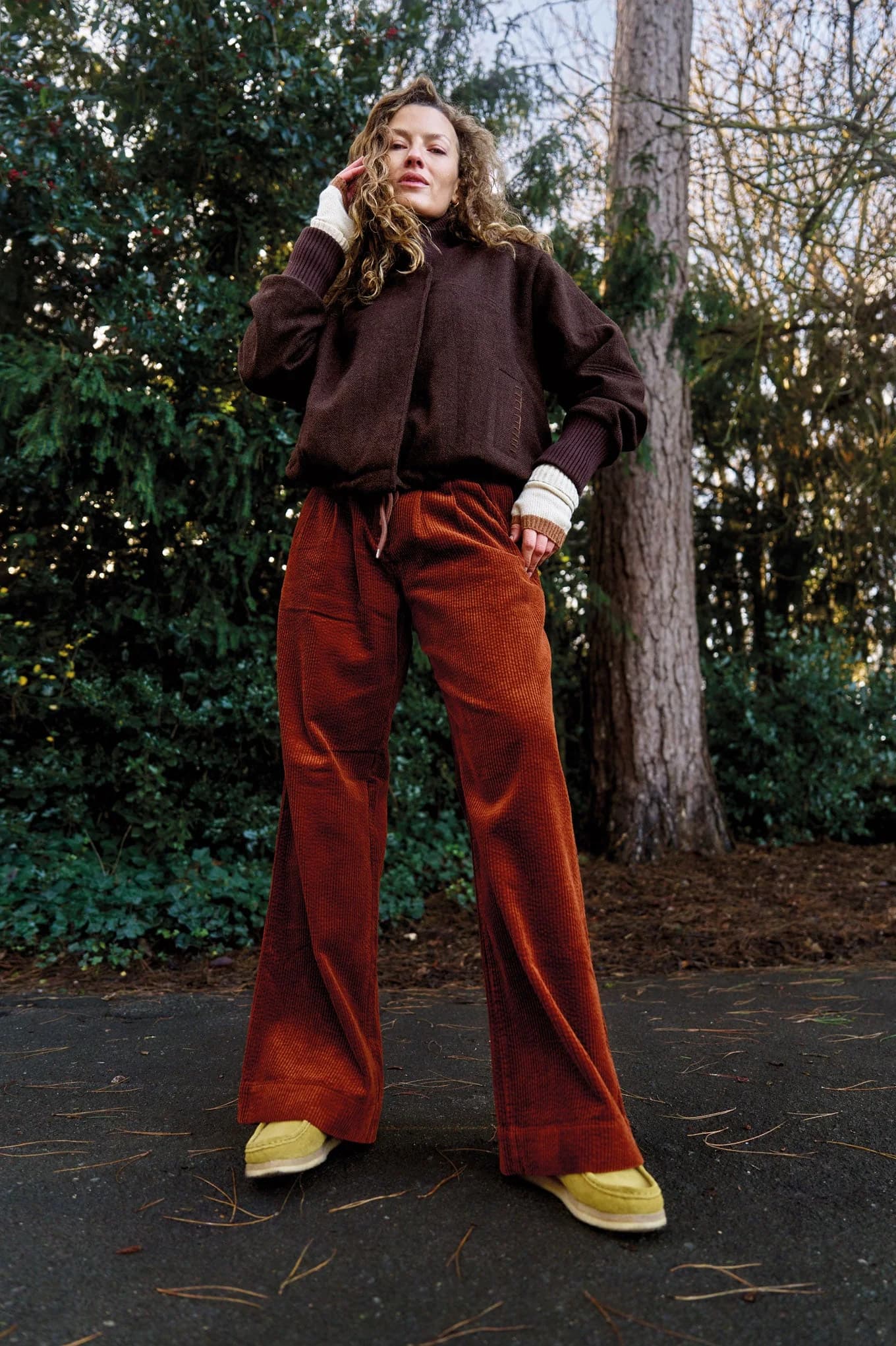 Lola Organic Cotton Corduroy Trousers - Chestnut – image 1