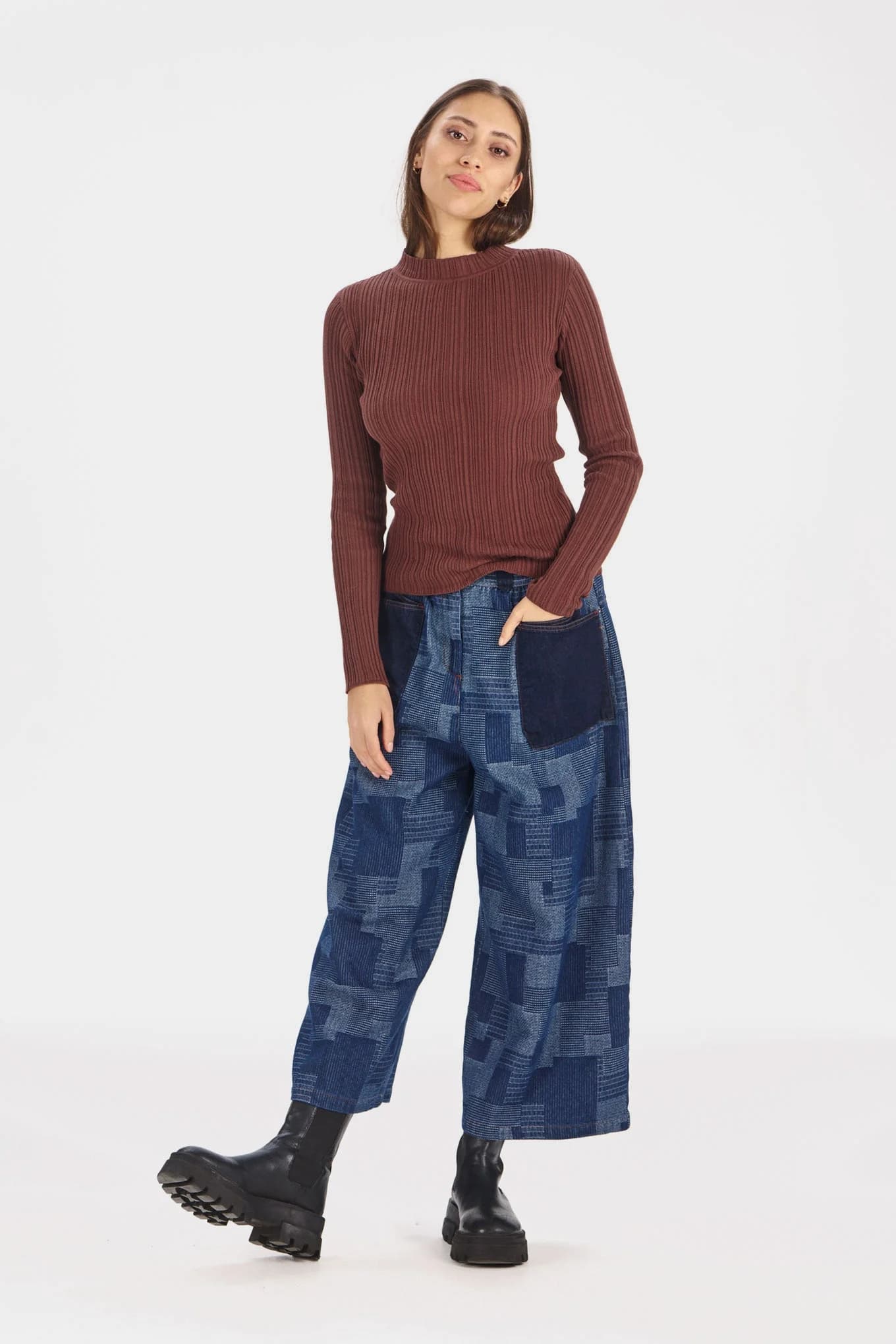 Mollie Organic Cotton Trousers - Artisanal Denim – image 1