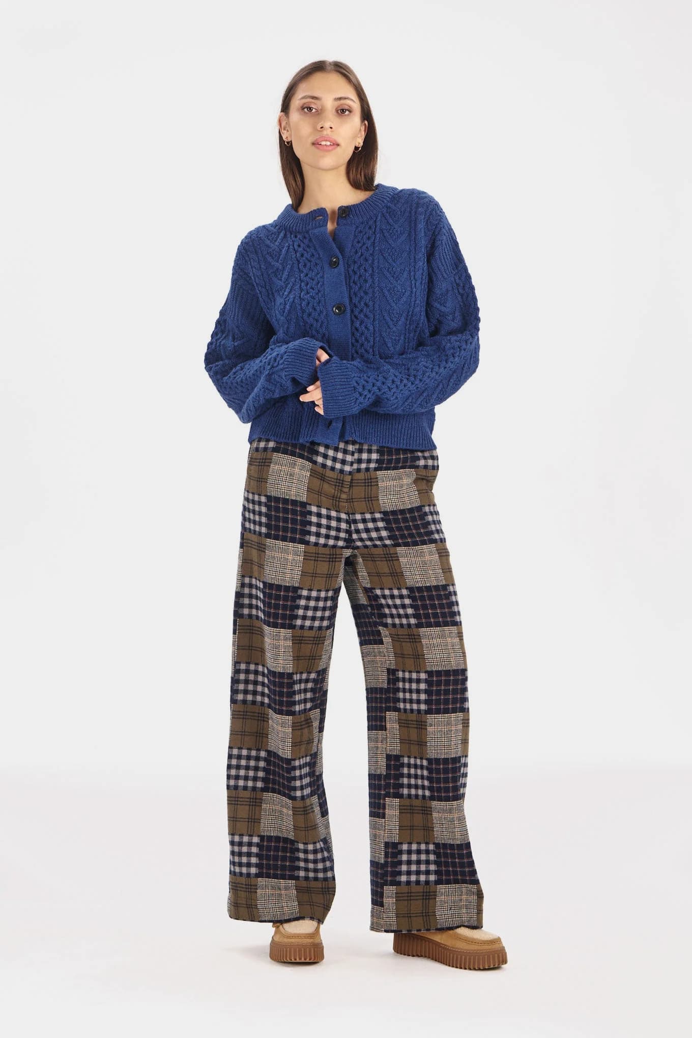 Rosie Organic Cotton Trousers - Navy Mish Mash – image 1