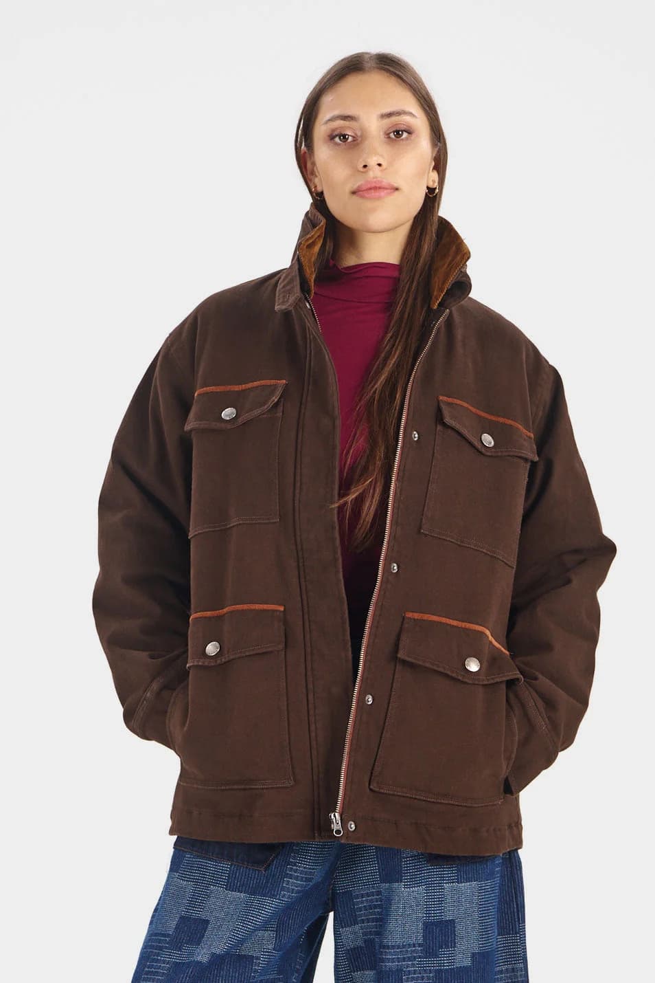 VINEY Organic Cotton Jacket - Chocolate – image 1