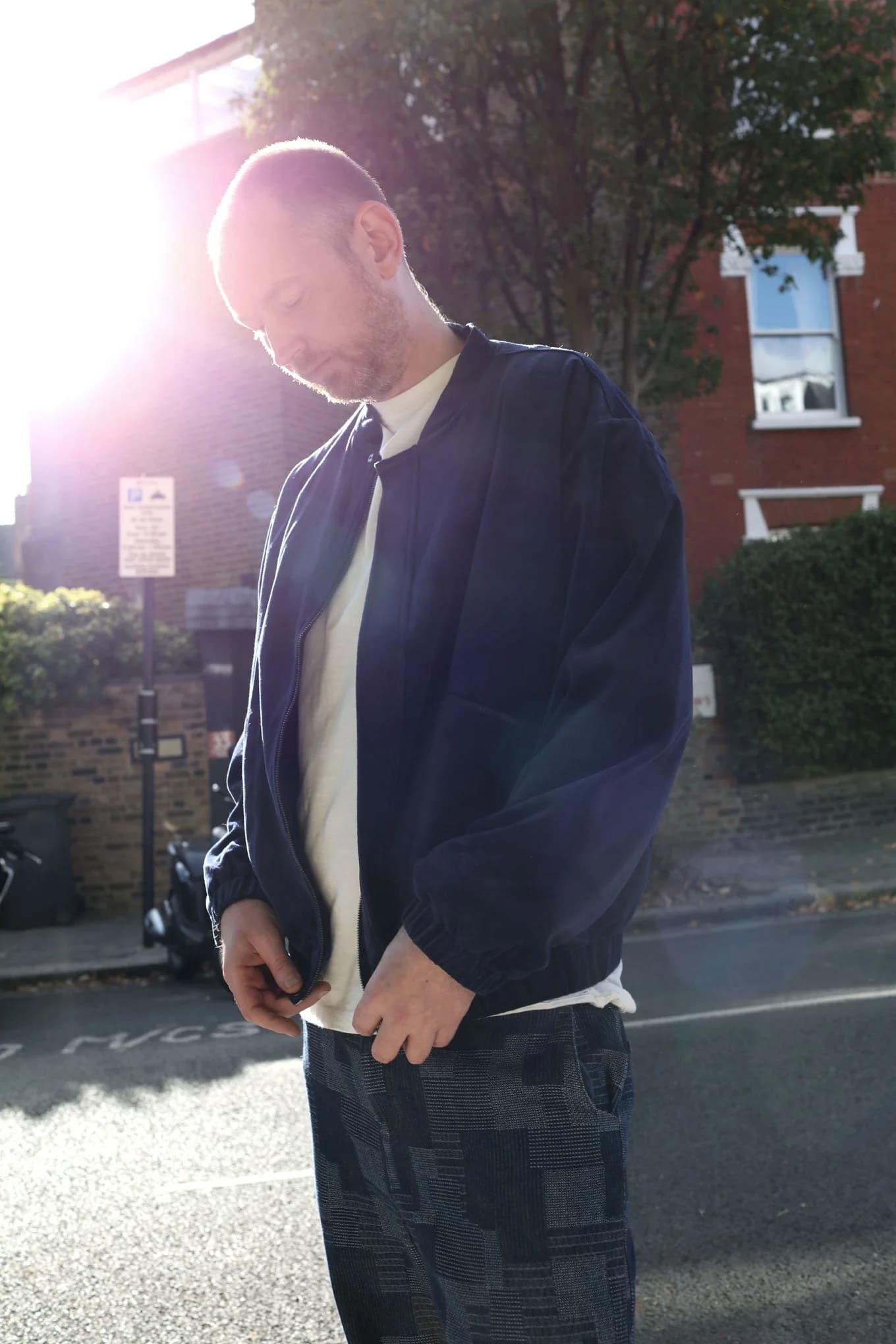 Noah Organic Cotton Velvet Jacket - Navy – image 1