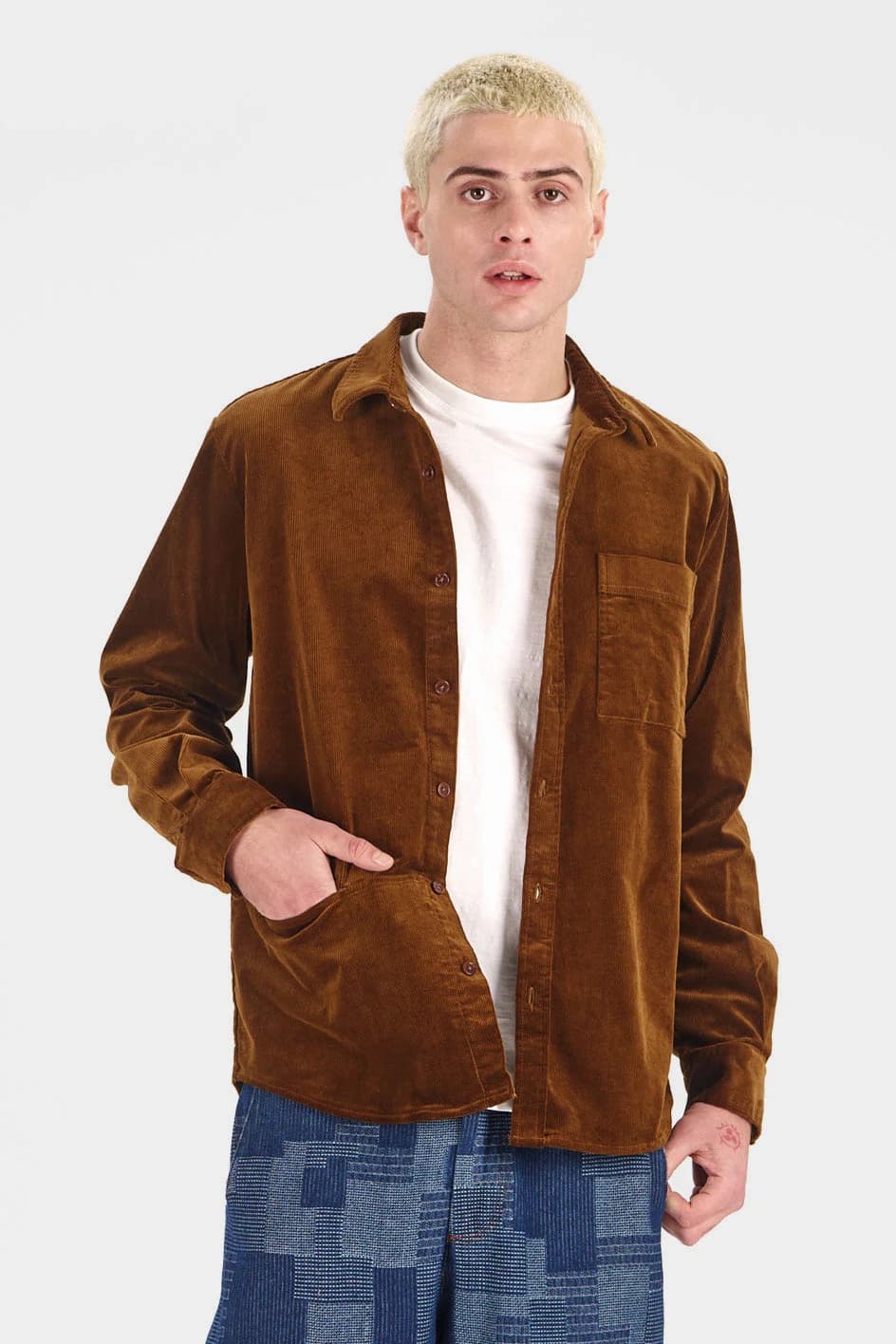 Oscar Organic Cotton Cord Overshirt - Chestnut – image 1