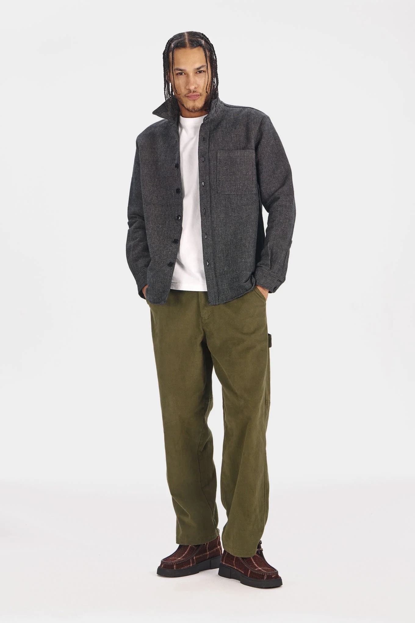 THEO Organic Cotton Carpenter Trouser - Khaki – image 1