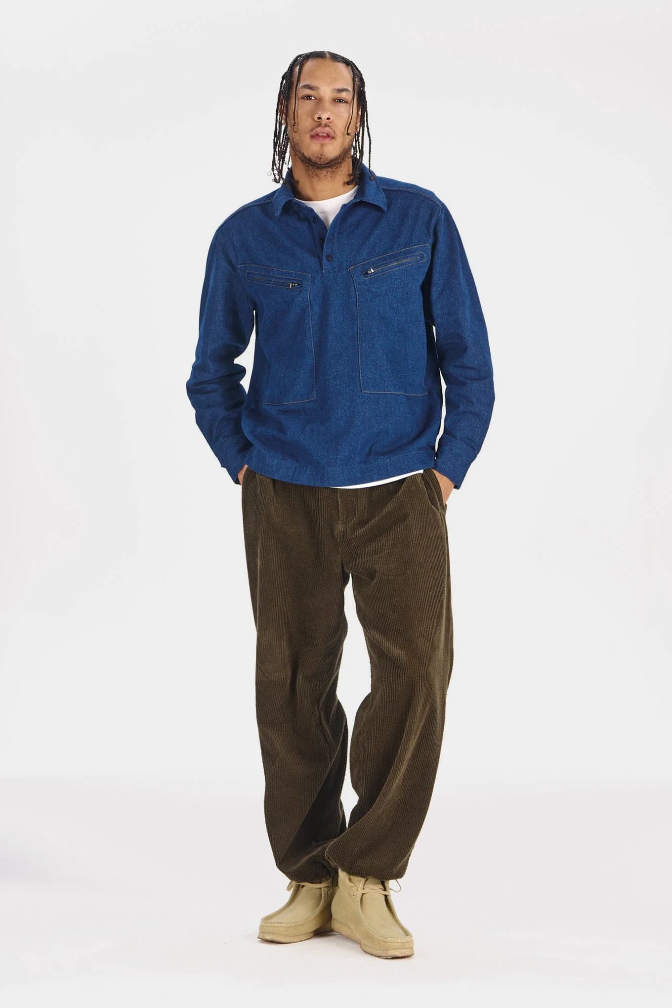 WAYNE Organic Cotton Cord Trousers - Khaki – image 1