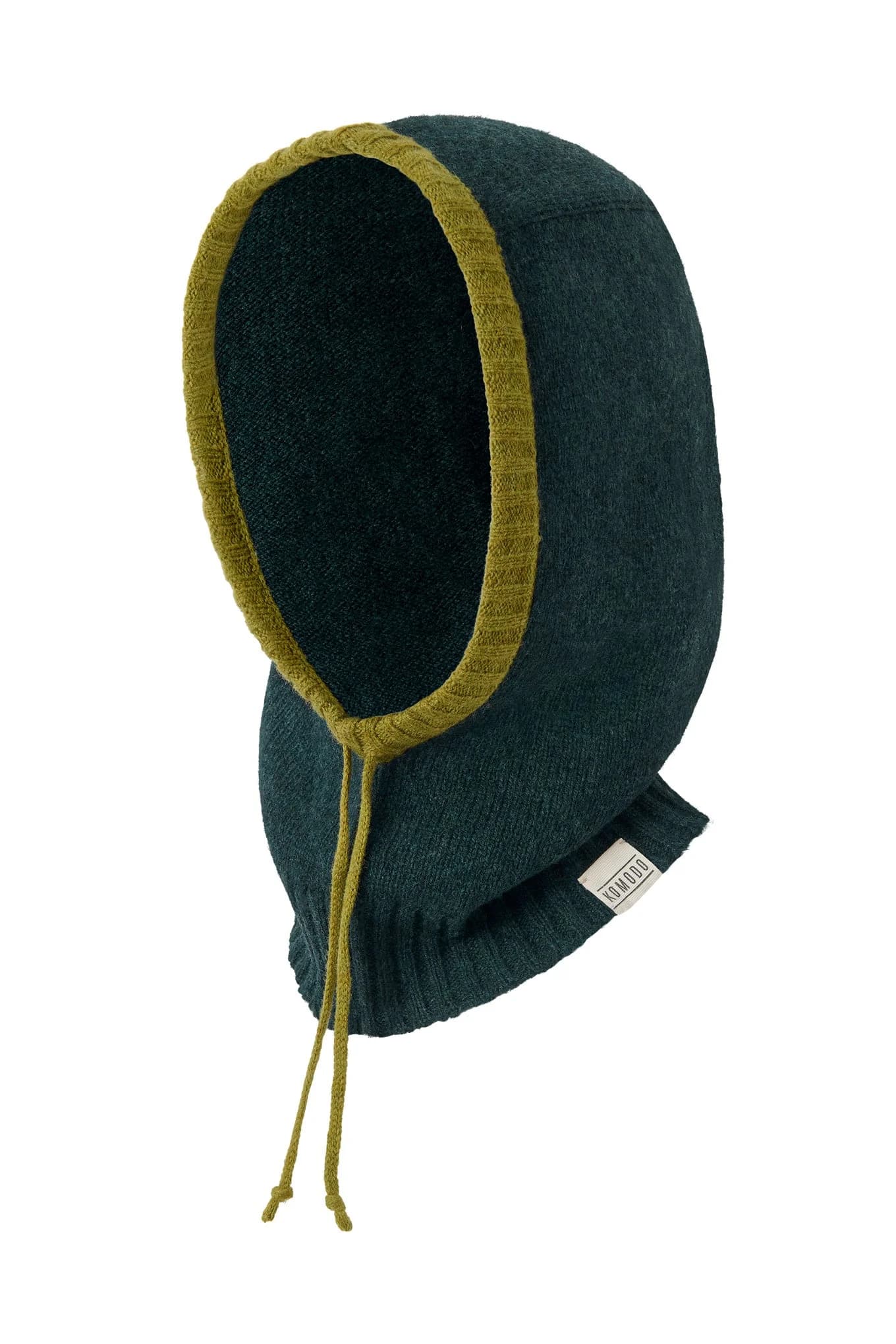 Blair Merino Wool Hood - Dark Green & Khaki – image 1
