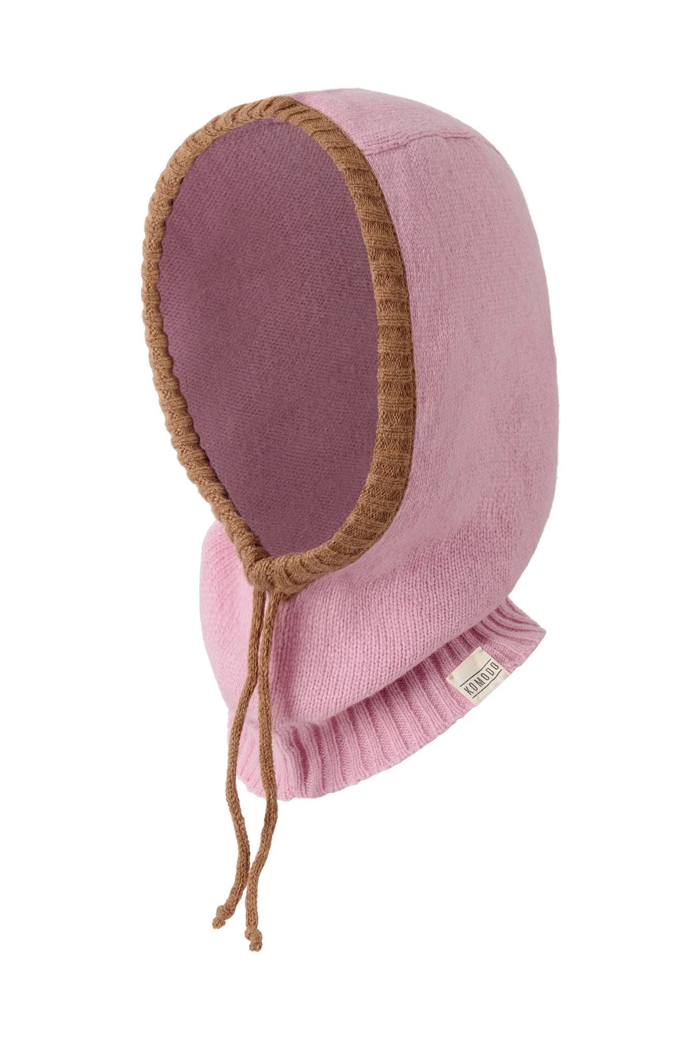 Blair Merino Wool Hood - Pink & Hazelnut – image 1