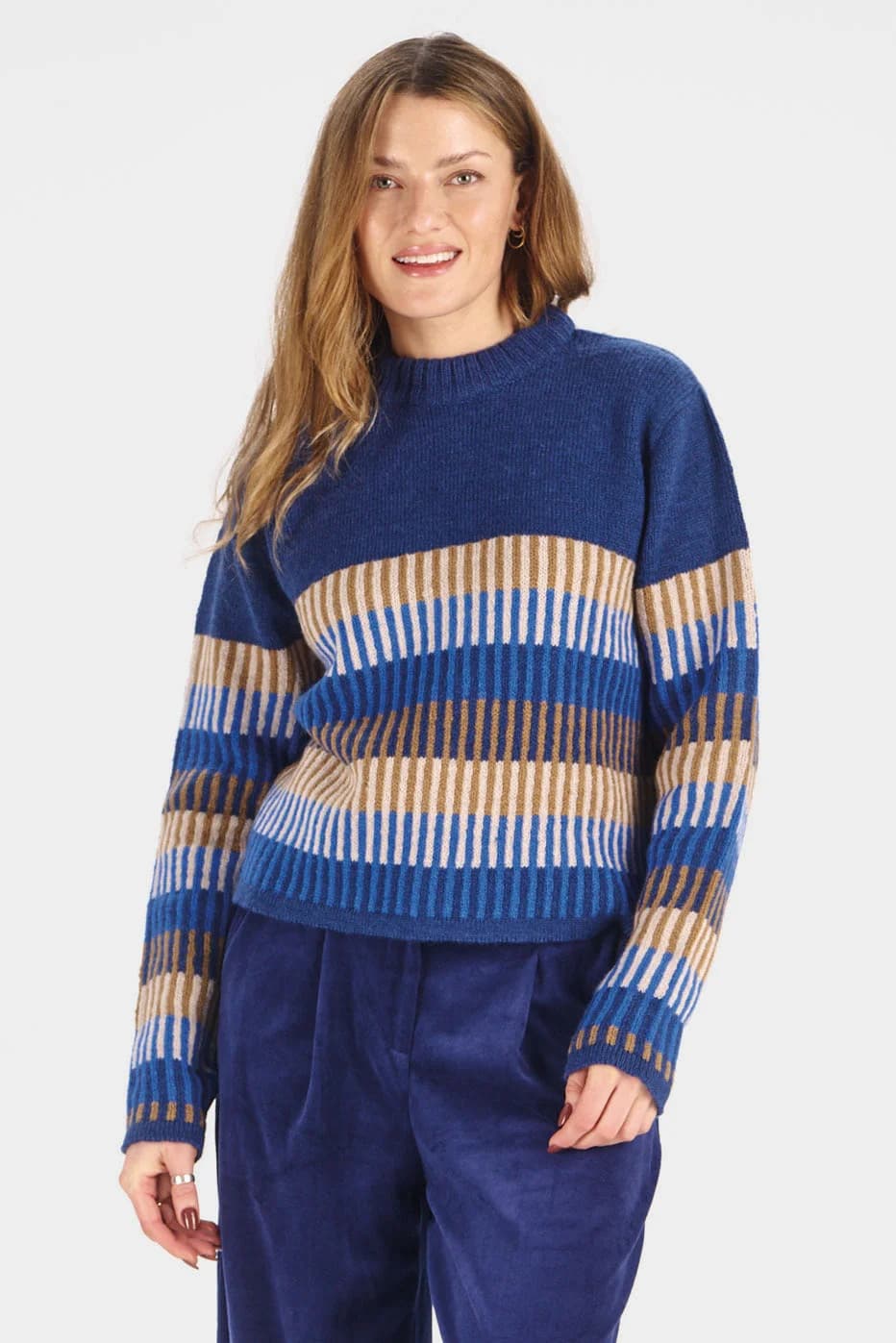 Chloe Lambswool Jumper Navy – image 1